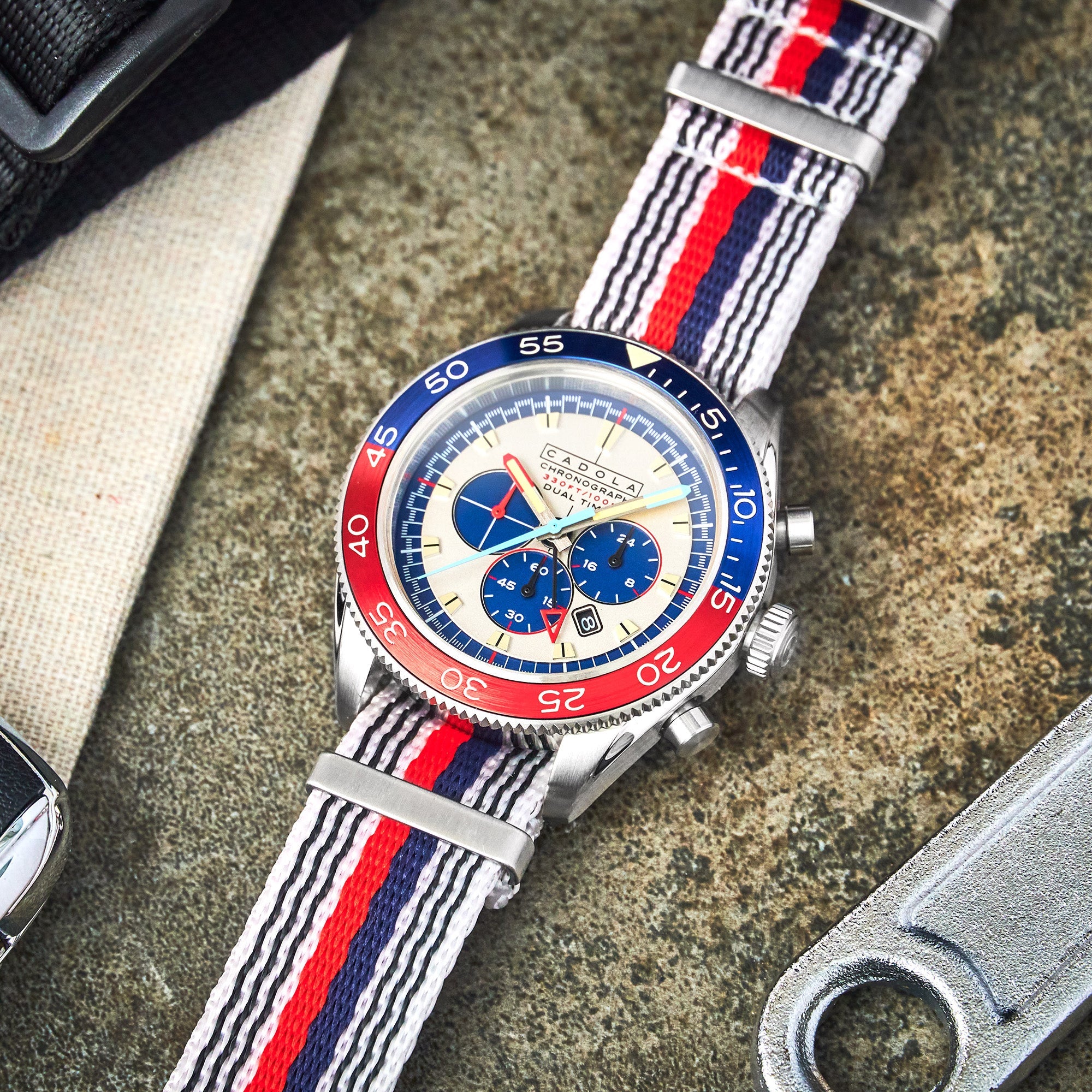 Cadola Cadola Ahrens Chronograph Classic Blue Men's Limited Edition Watch CD-1036-01