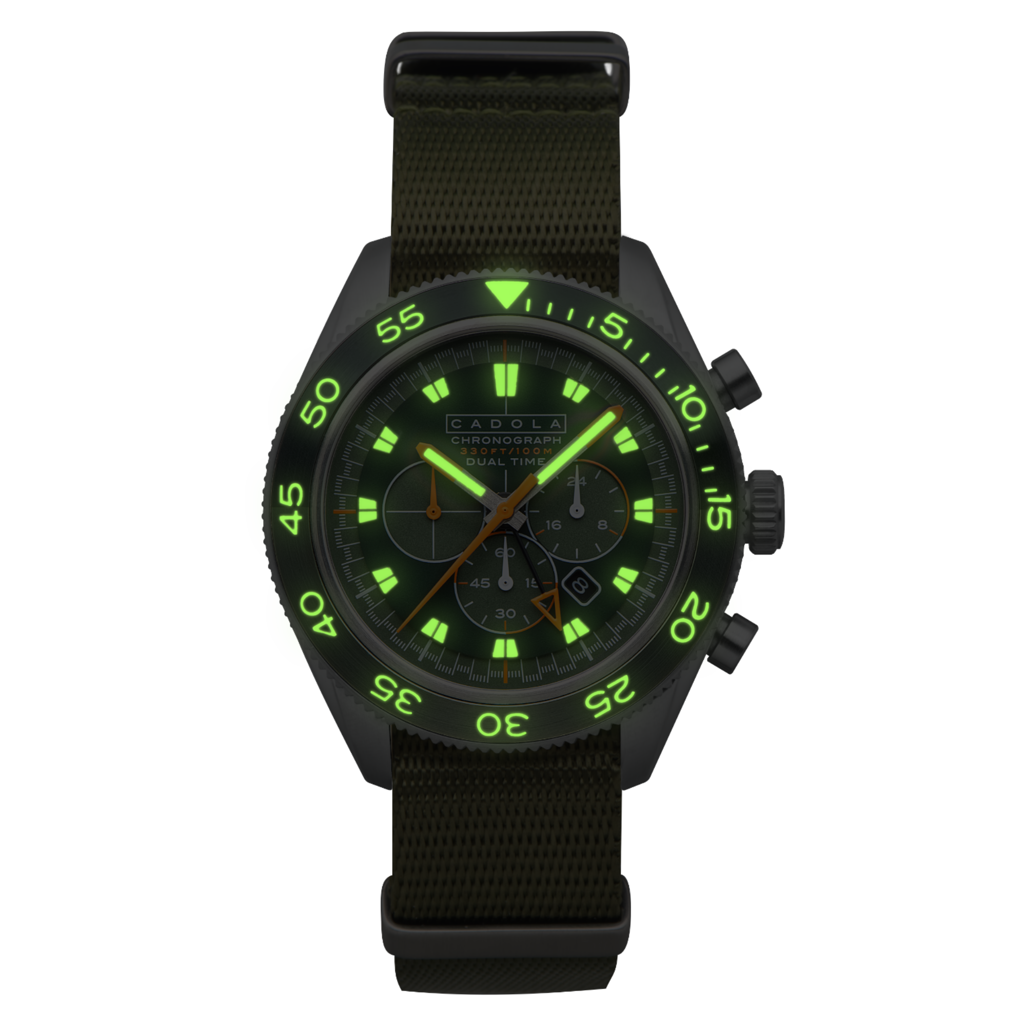 Cadola Cadola Ahrens Chronograph Track Green Men's Limited Edition Watch CD-1036-02