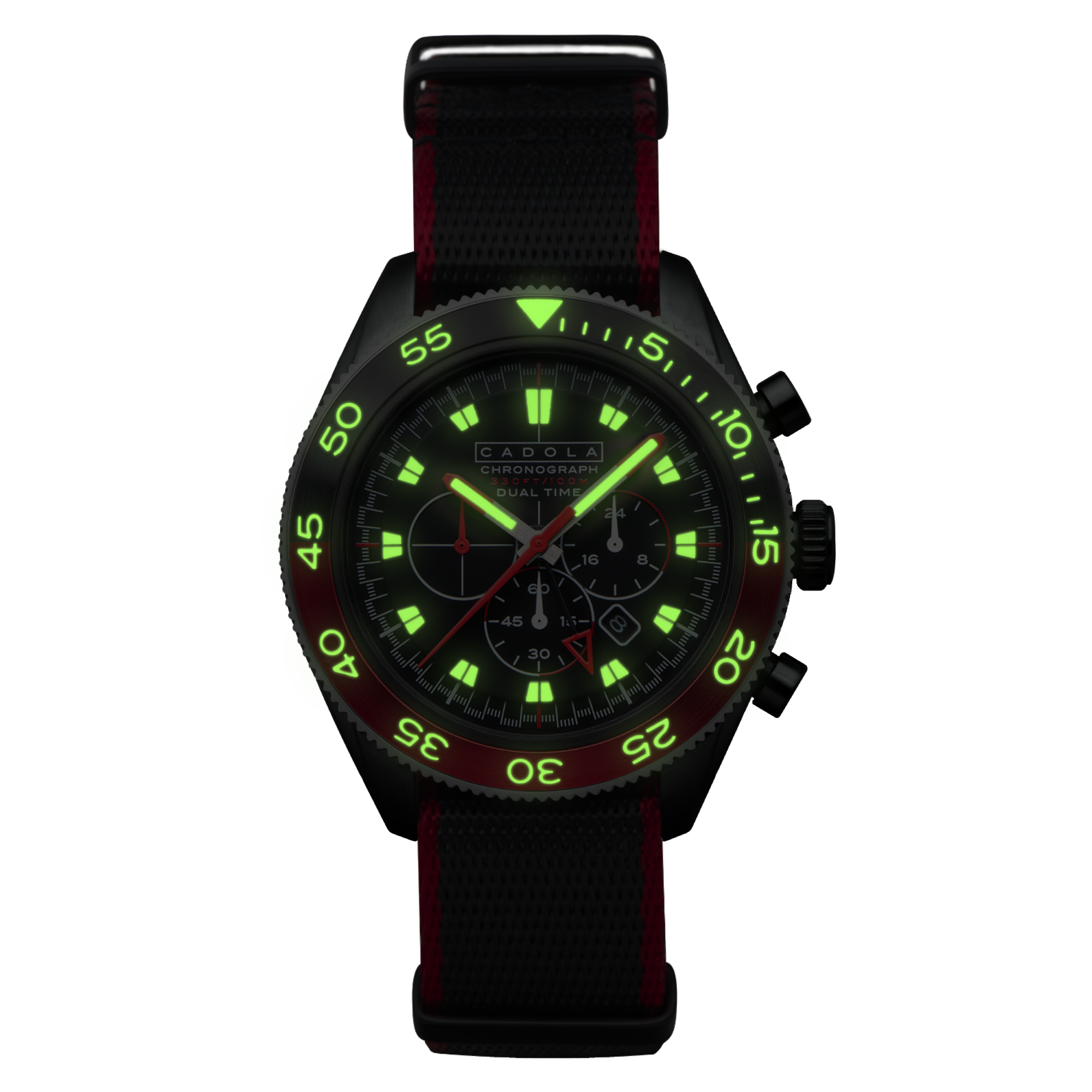 Cadola Cadola Ahrens Chronograph Eclipse Red Men's Limited Edition Watch CD-1036-03