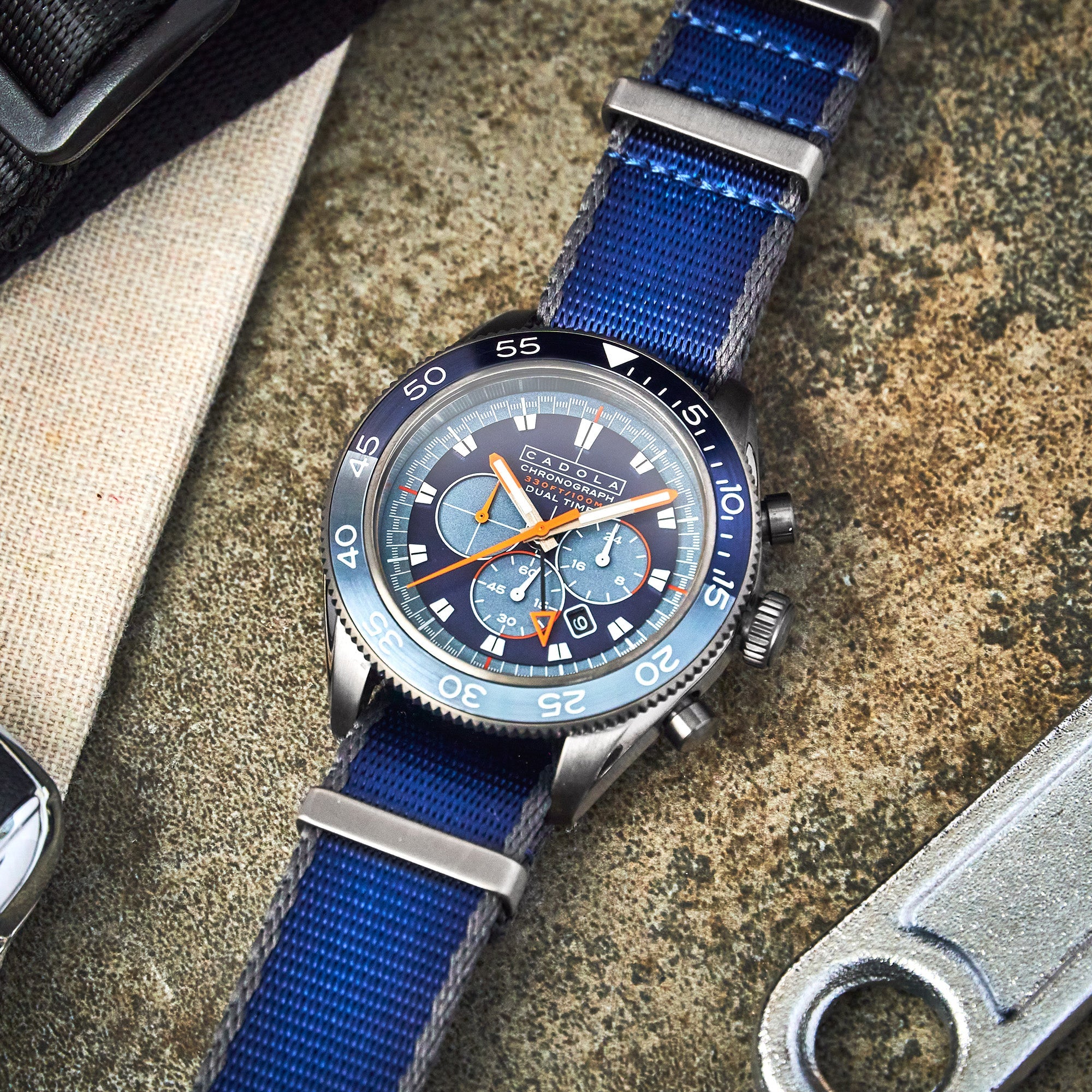 Cadola Cadola Ahrens Chronograph Atlantic Blue Men's Limited Edition Watch CD-1036-04