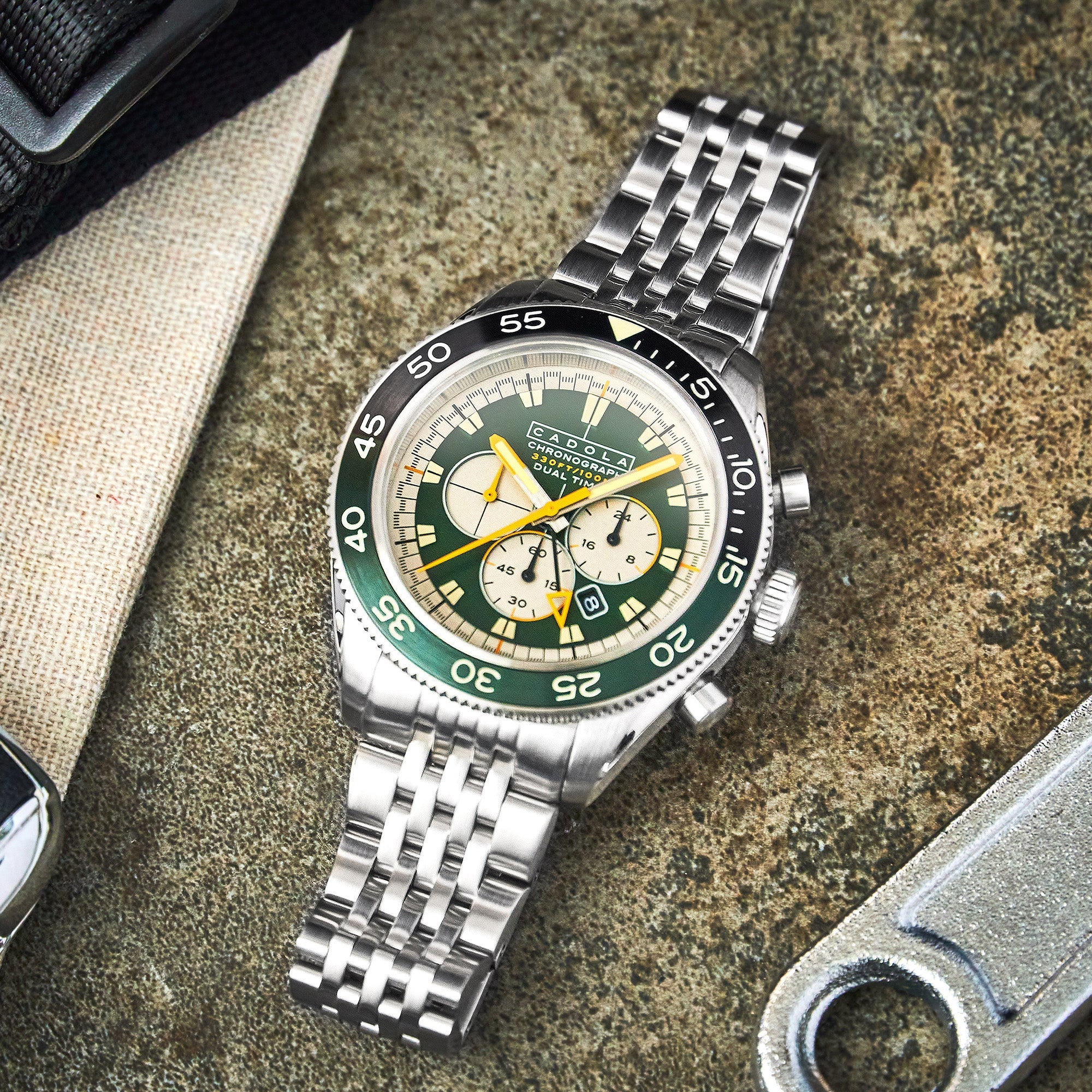 Cadola Cadola Ahrens Chronograph Racing Green Men's Limited Edition Watch CD-1036-11