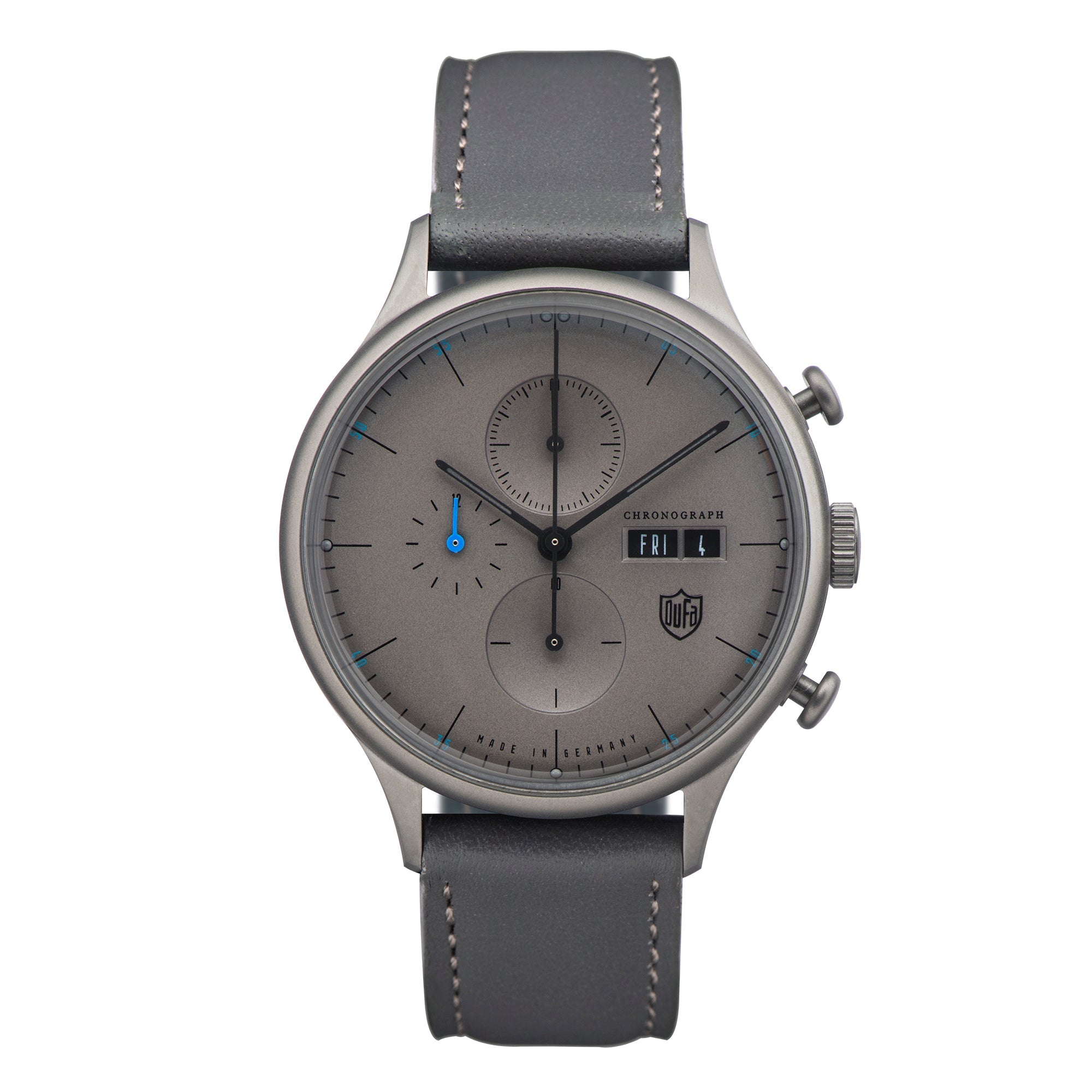 DUFA Dufa Van Der Rohe Barcelona Quartz Chronograph Metal Grey Men's Watch DF-9021-09
