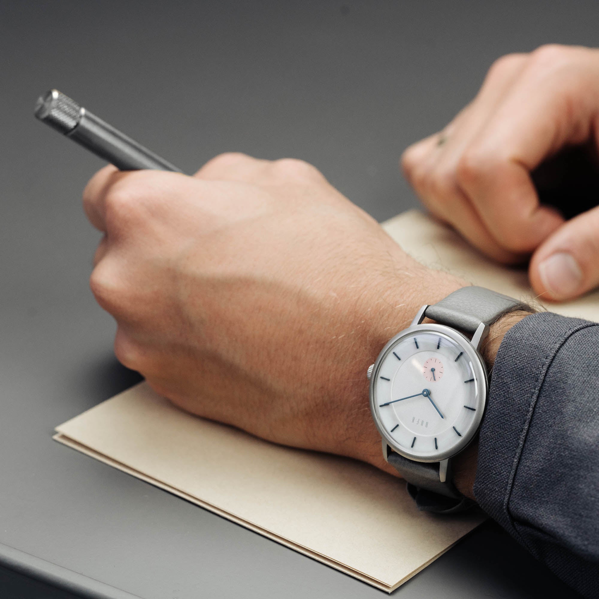 DUFA Dufa Dufa X Kroyer Saetter Lassen Quartz Muted Grey Men's Watch DF-9031-02