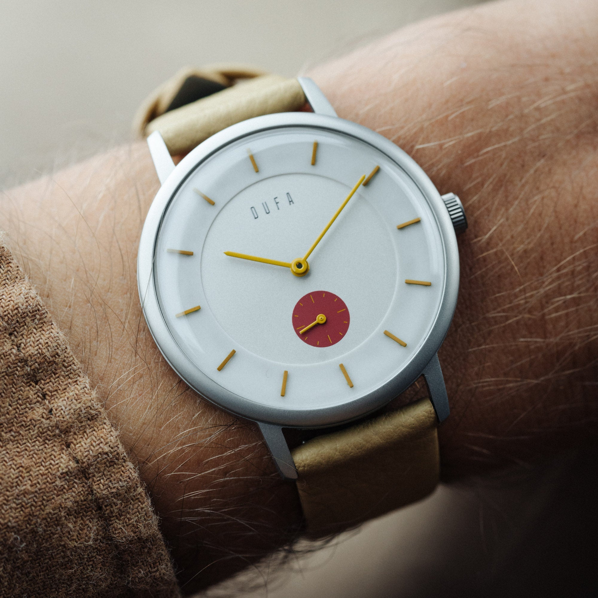 DUFA Dufa Dufa X Kroyer Saetter Lassen Quartz Beige Men's Watch DF-9031-03