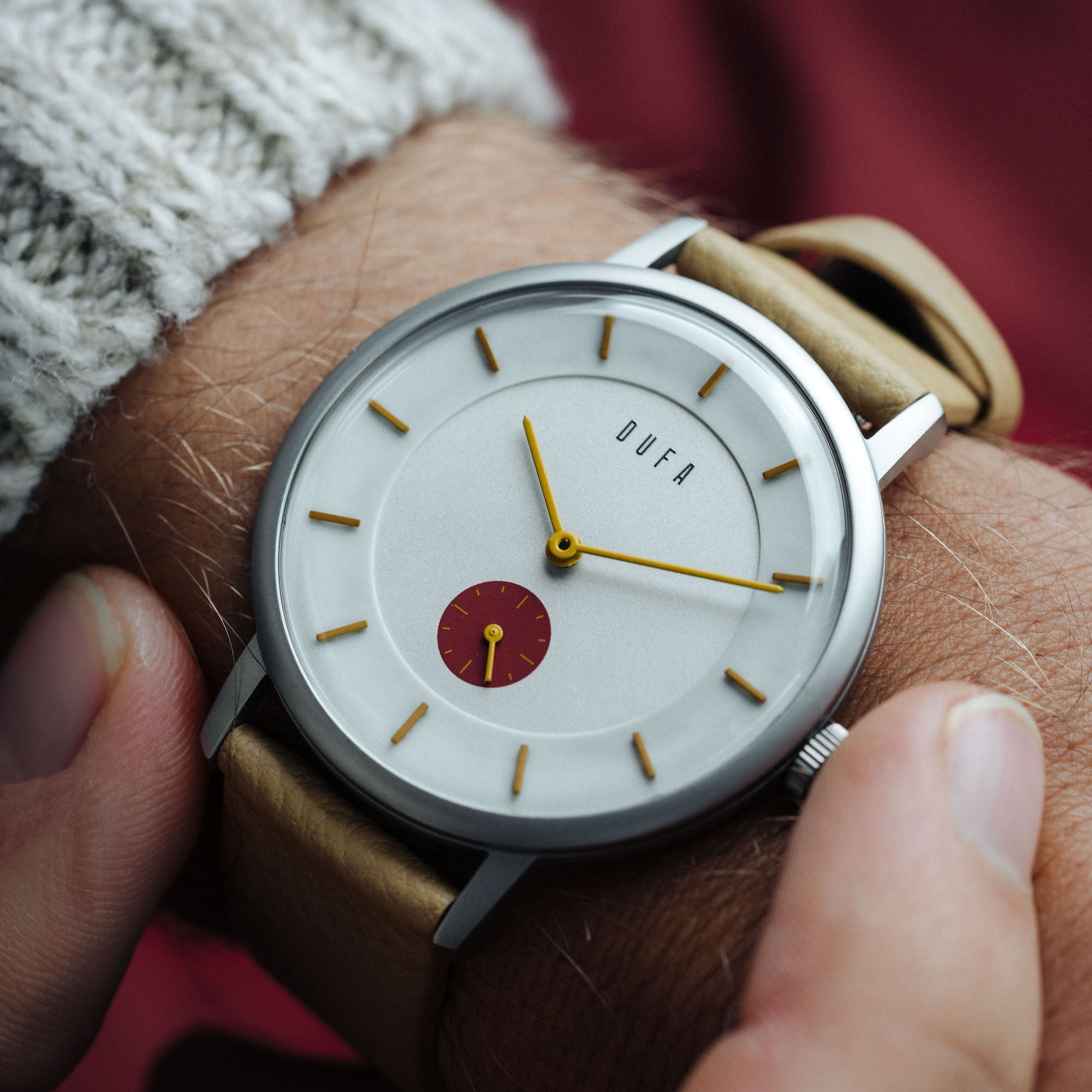 DUFA Dufa Dufa X Kroyer Saetter Lassen Quartz Beige Men's Watch DF-9031-03