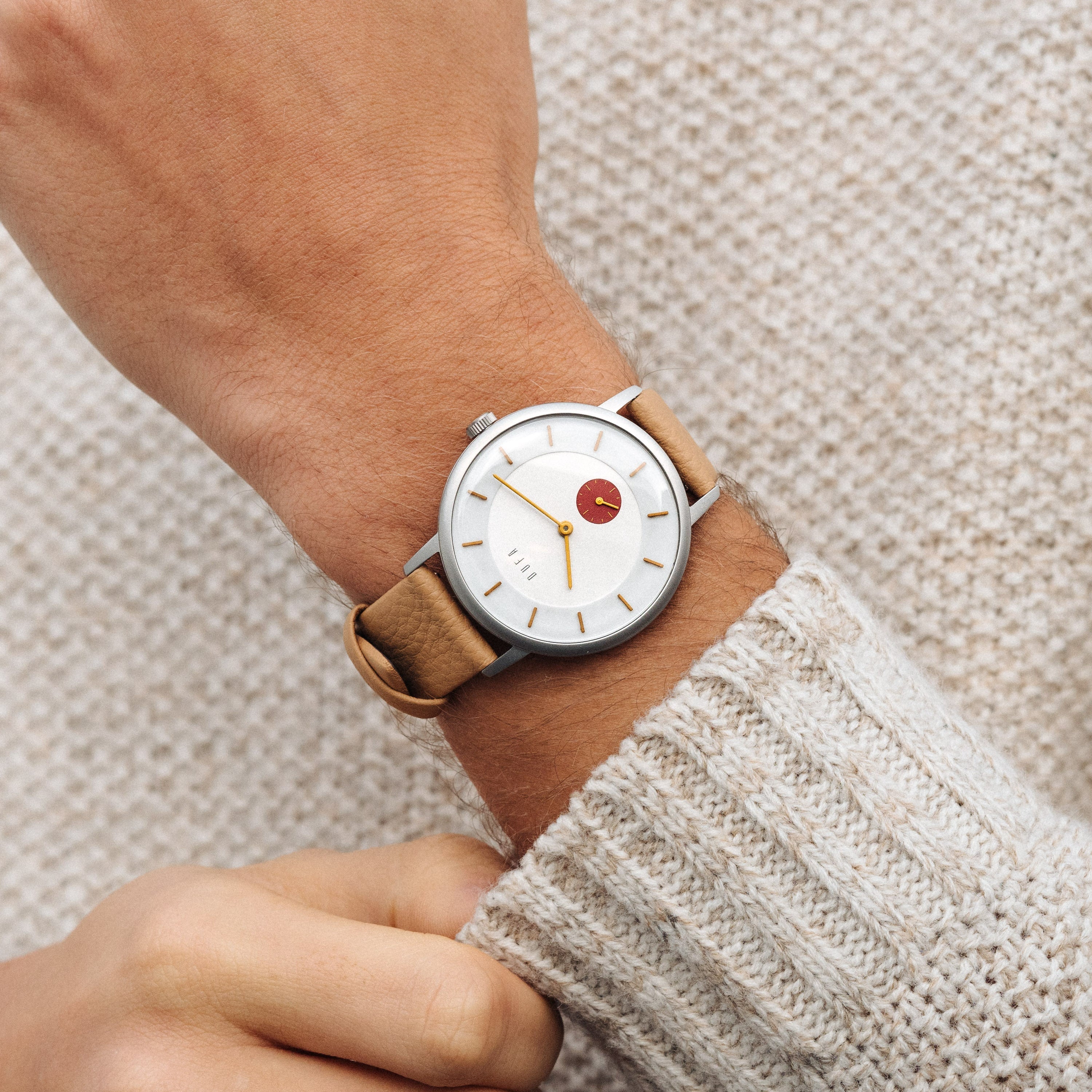 DUFA Dufa Dufa X Kroyer Saetter Lassen Quartz Beige Men's Watch DF-9031-03