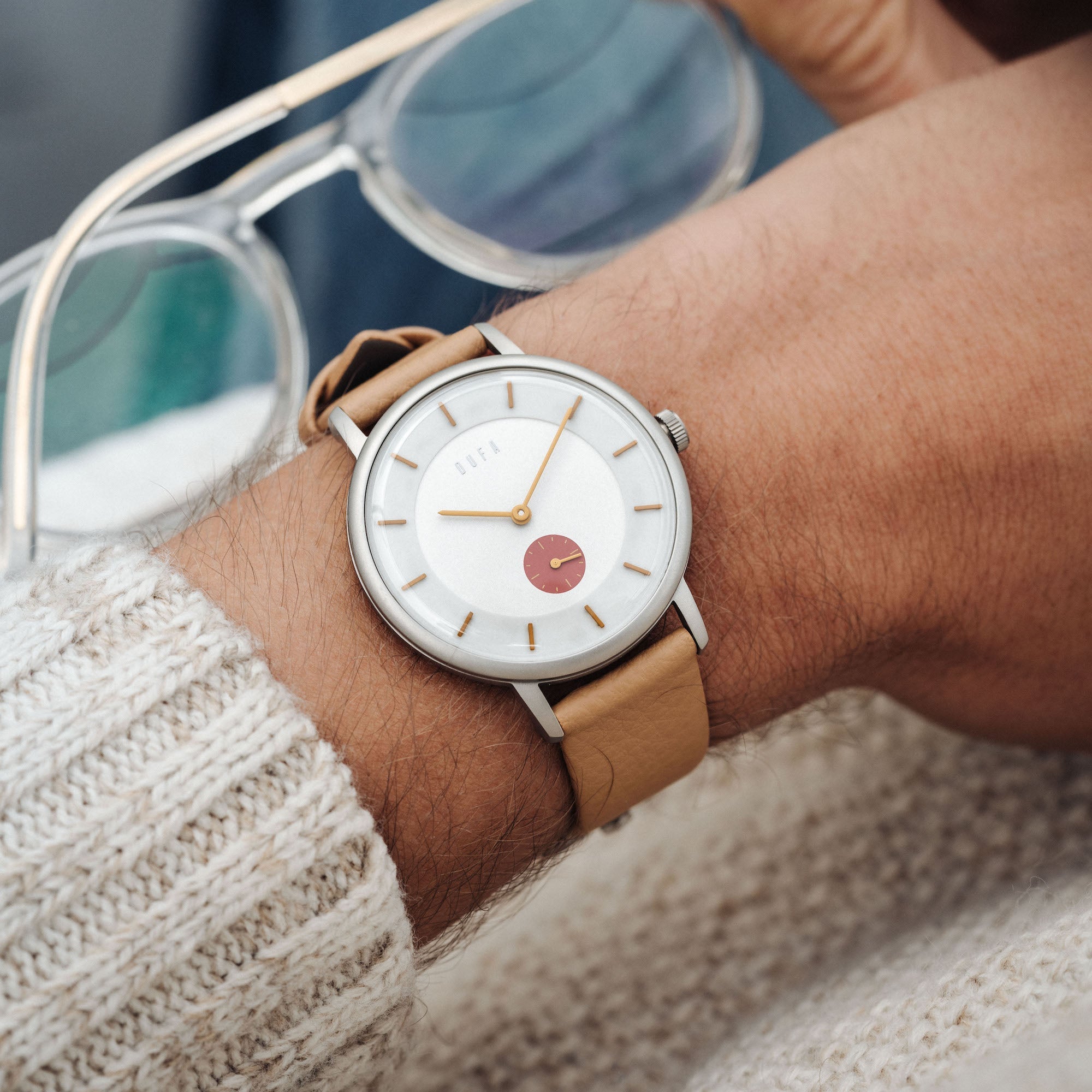DUFA Dufa Dufa X Kroyer Saetter Lassen Quartz Beige Men's Watch DF-9031-03