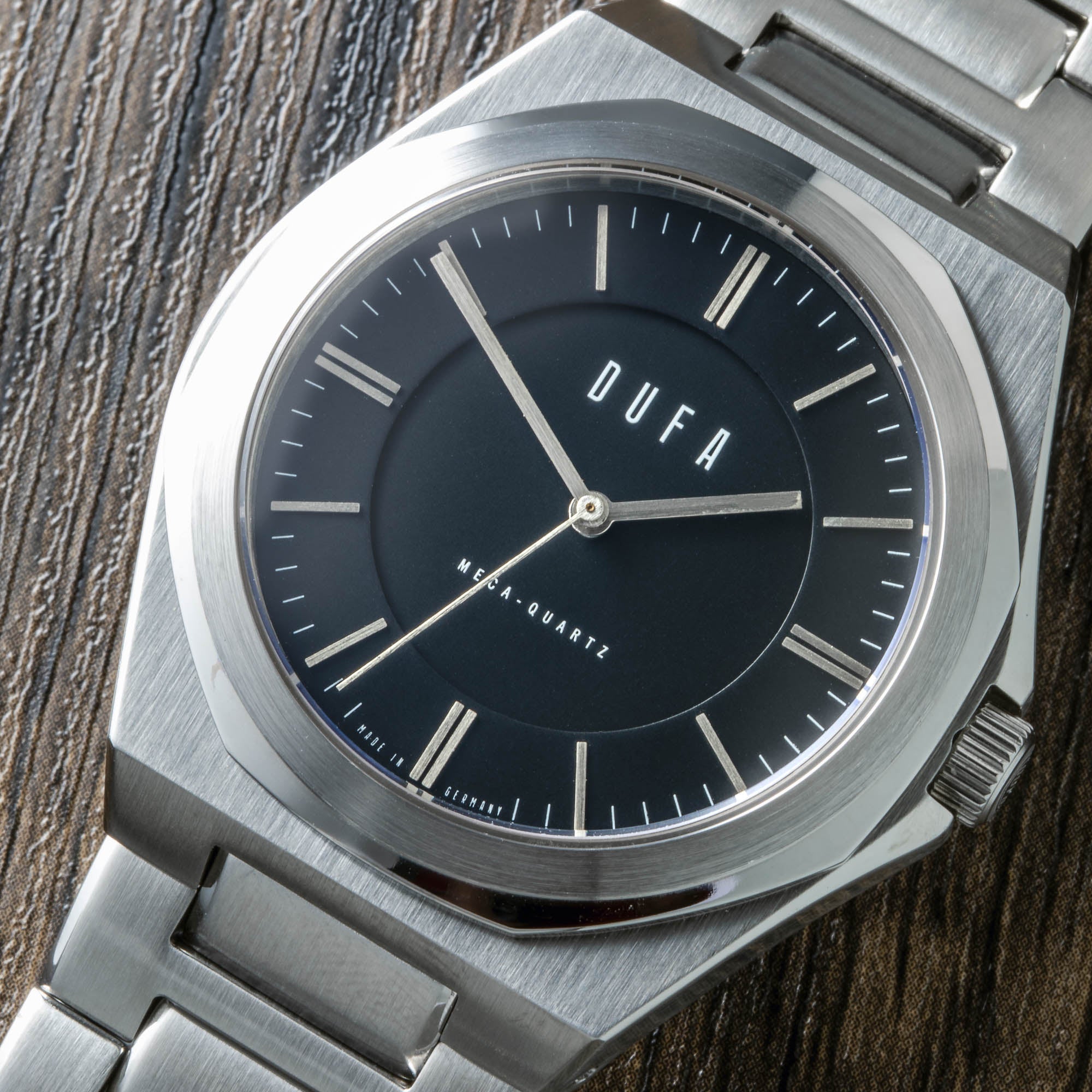 DUFA Dufa Wachsmann Hybrid Meca-Quartz Jet Black Men's Watch DF-9037-22