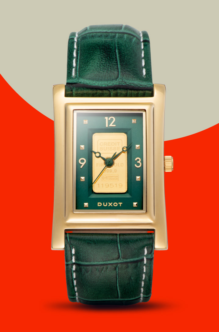 DUXOT Duxot Gold Aurum Bottle Green Swiss Quartz Watch DX-2031-04