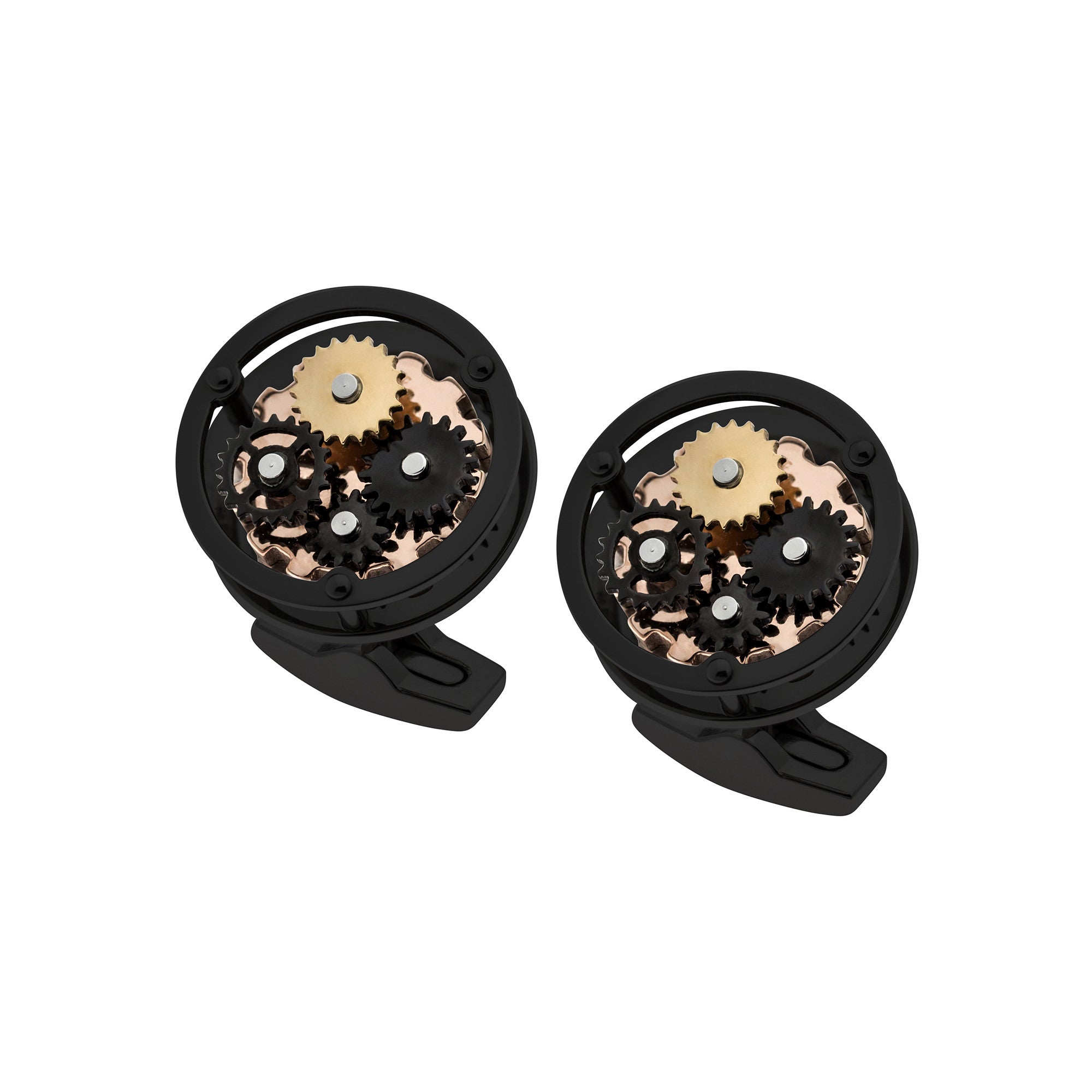 THOMAS EARNSHAW Thomas Earnshaw Black Gear Cufflinks Accessory ES-002-C3