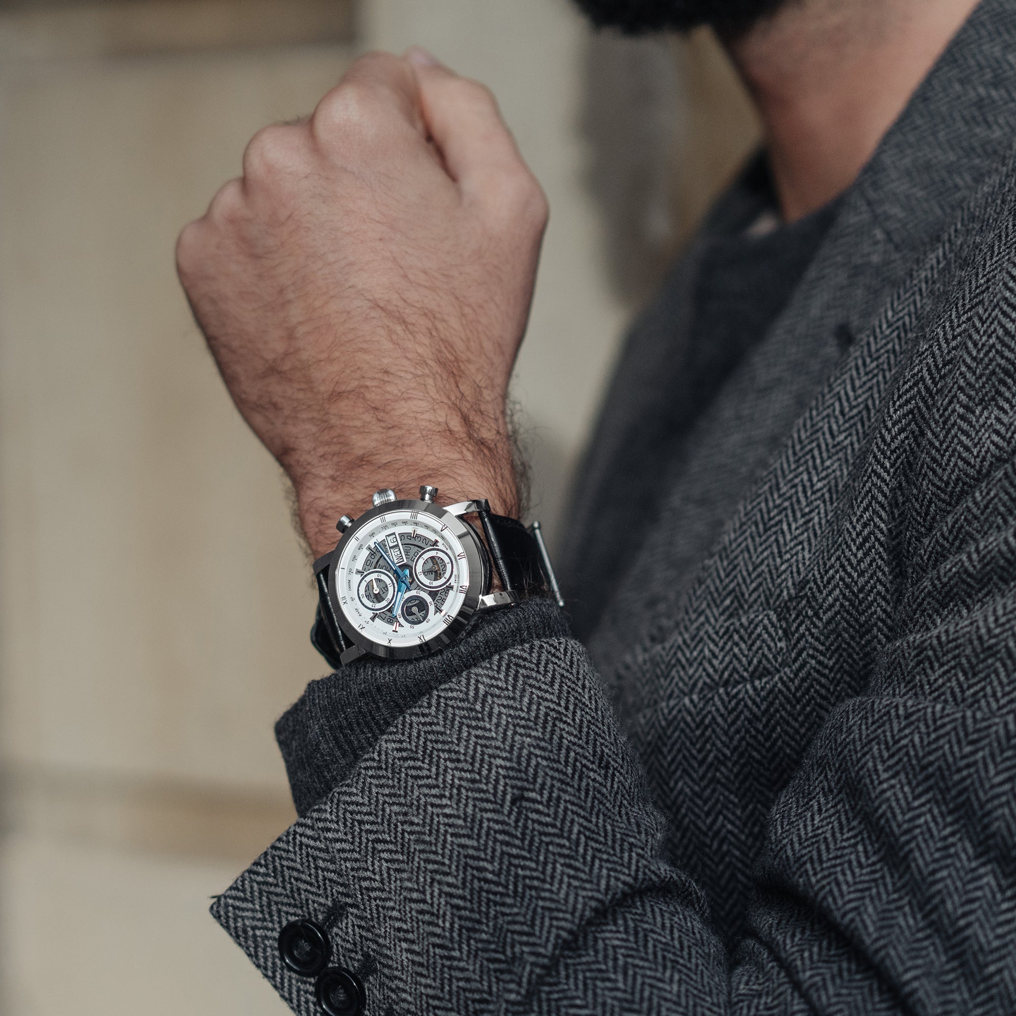 Thomas Earnshaw Thomas Earnshaw Swiss Automatic Chronograph Gentleman White Men's Watch ES-0033-01