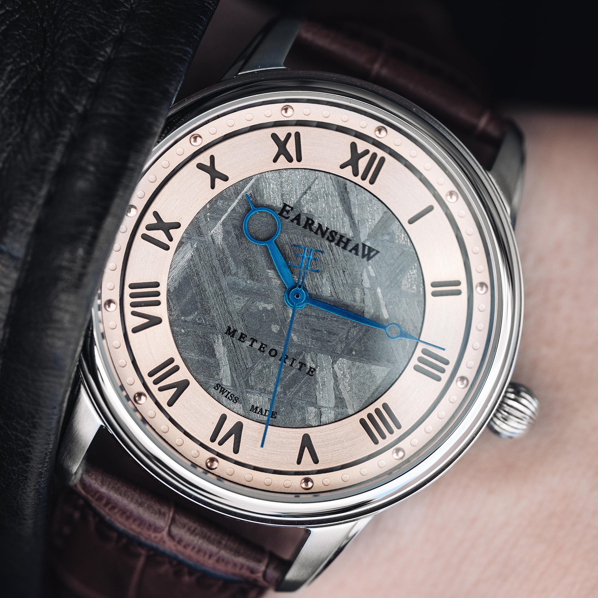 THOMAS EARNSHAW Thomas Earnshaw Longitude Meteorite Men's Swiss Quartz Rose Gold Watch ES-0034-03