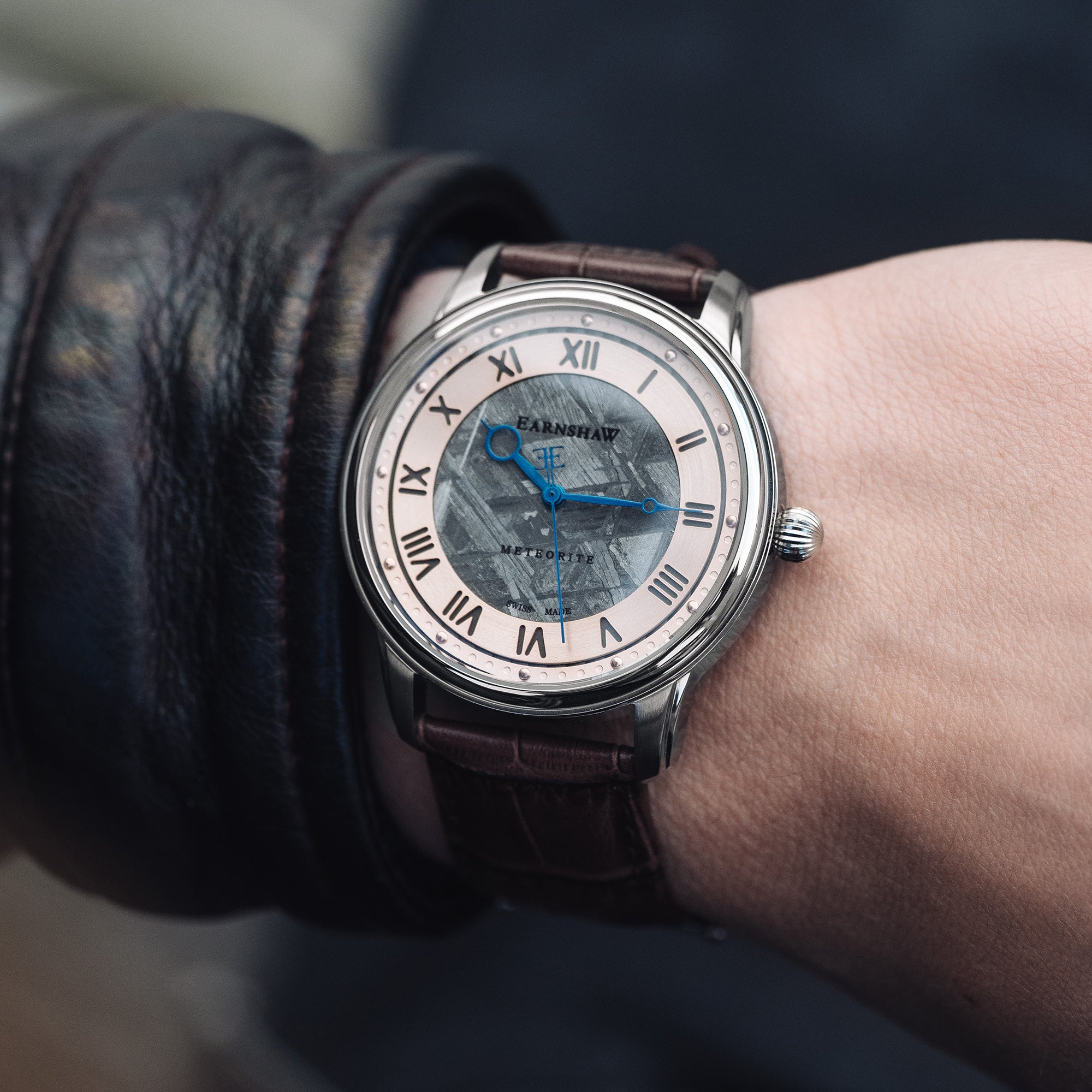 THOMAS EARNSHAW Thomas Earnshaw Longitude Meteorite Men's Swiss Quartz Rose Gold Watch ES-0034-03