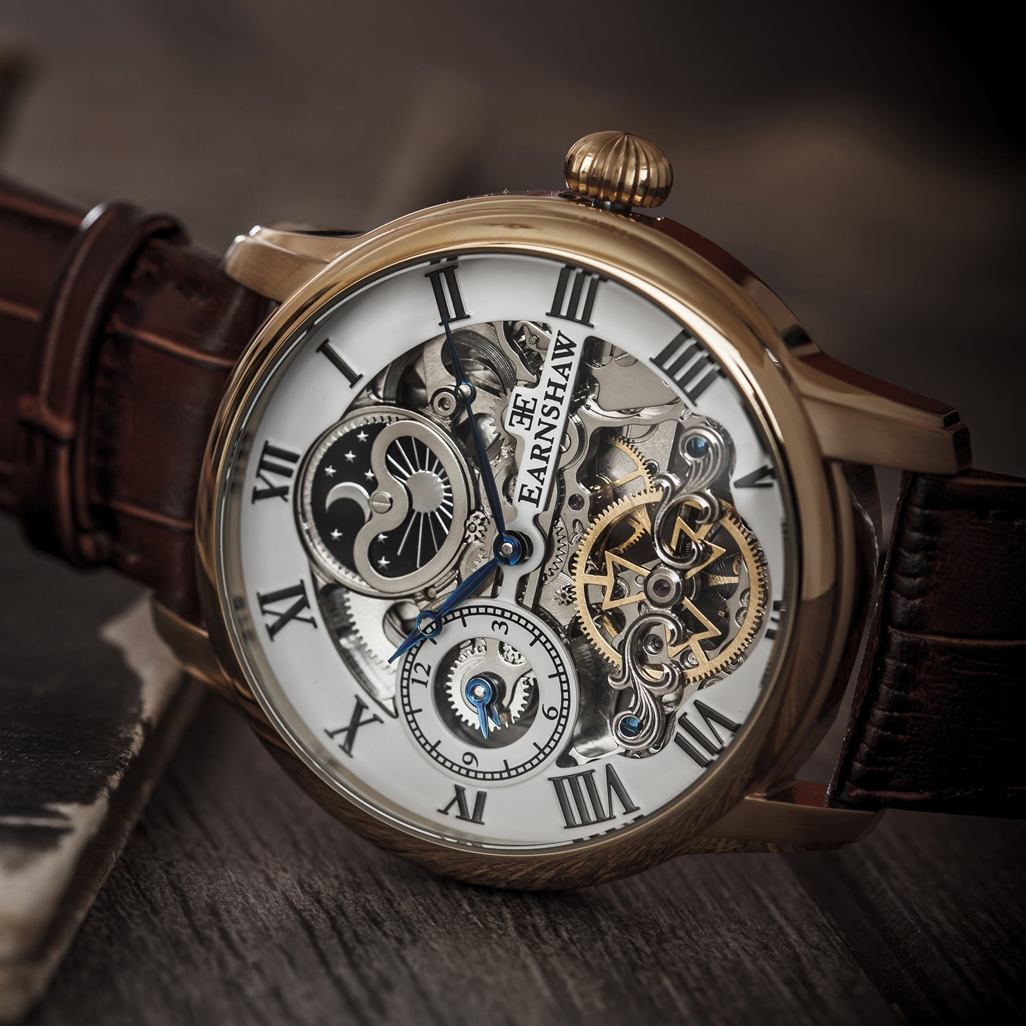 Thomas Earnshaw Thomas Earnshaw Longitude Men's Automatic Skeleton Medallion Gold Watch ES-8006-02
