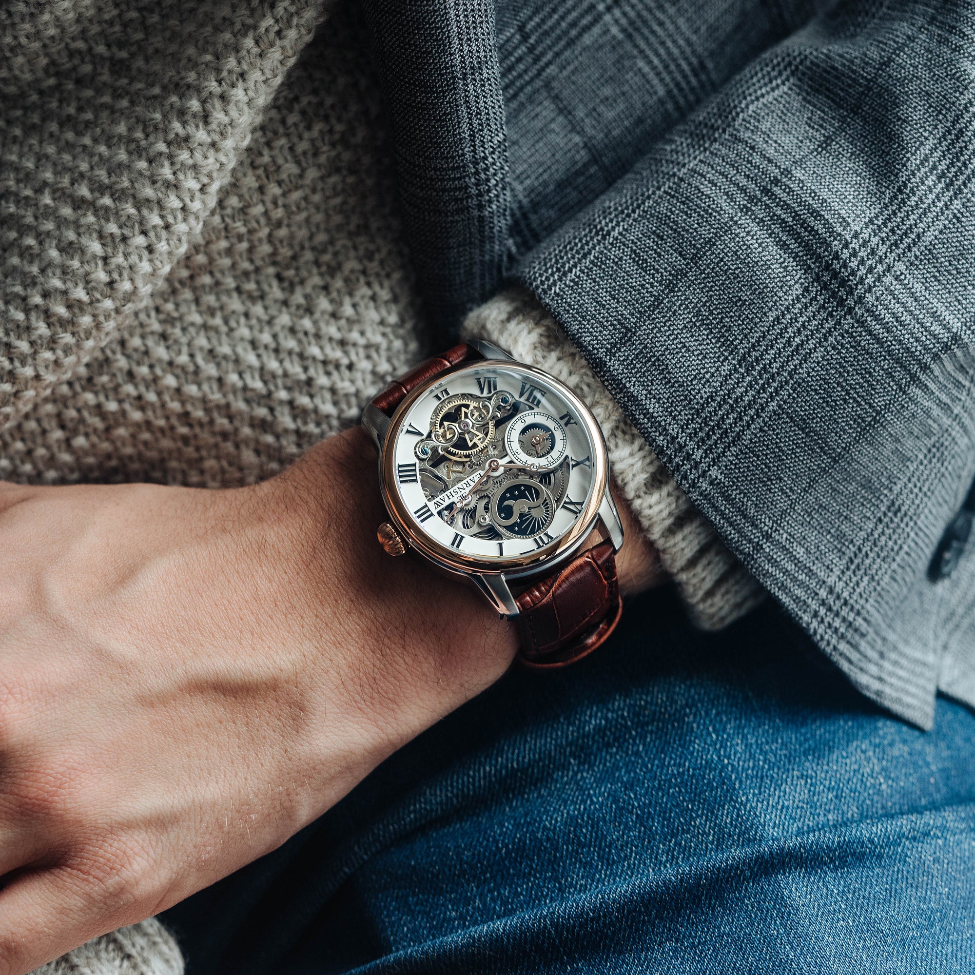 Thomas Earnshaw Thomas Earnshaw Longitude Men's Automatic Skeleton Tuscan White Watch ES-8006-03