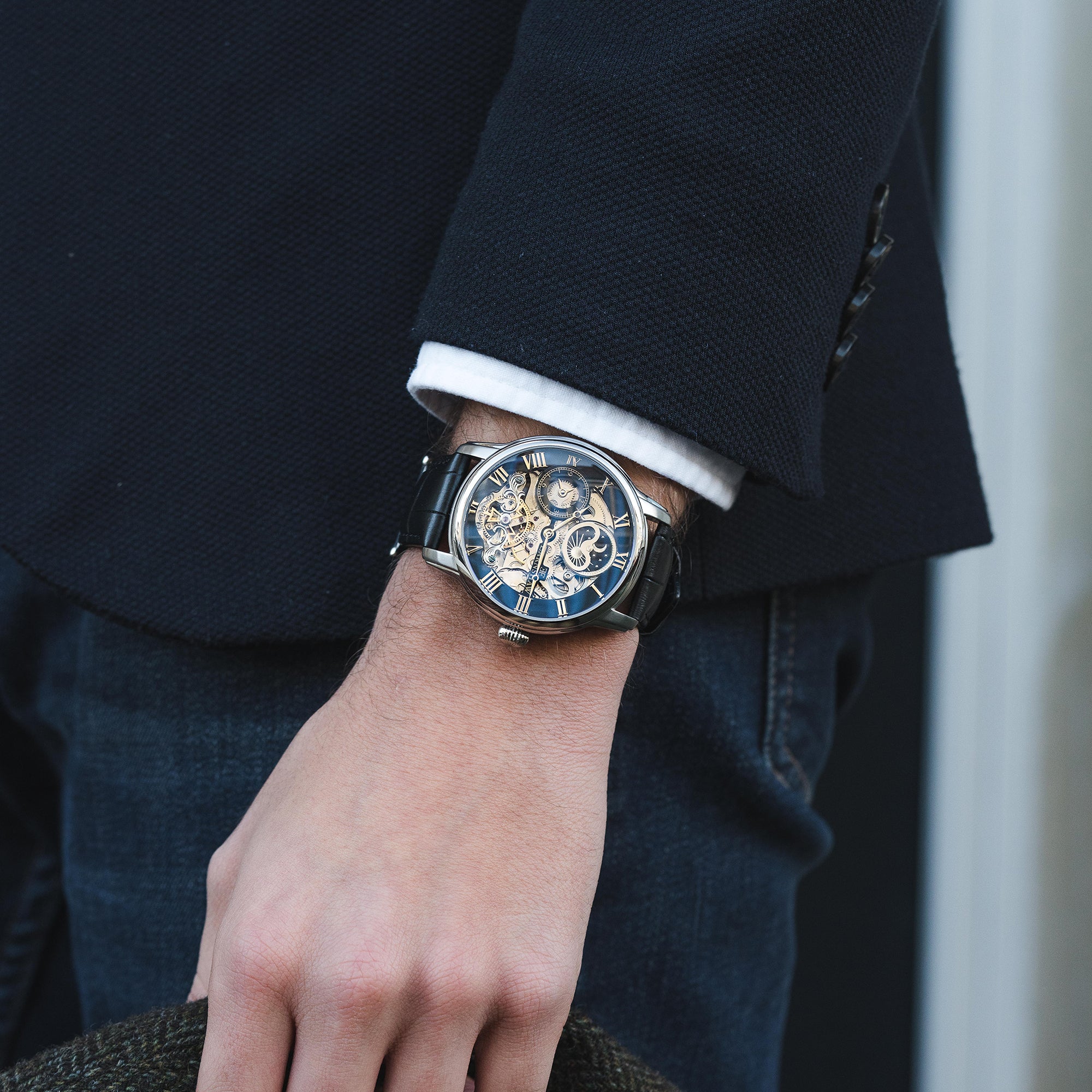 Thomas Earnshaw Thomas Earnshaw Longitude Men's Automatic Skeleton Heritage Black Watch ES-8006-04