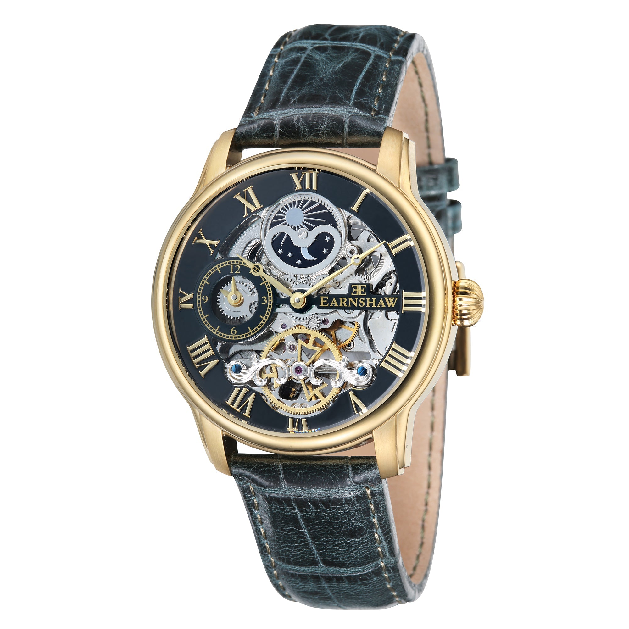 THOMAS EARNSHAW Thomas Earnshaw Longitude Men's Automatic Skeleton Midnight Green Watch ES-8006-09