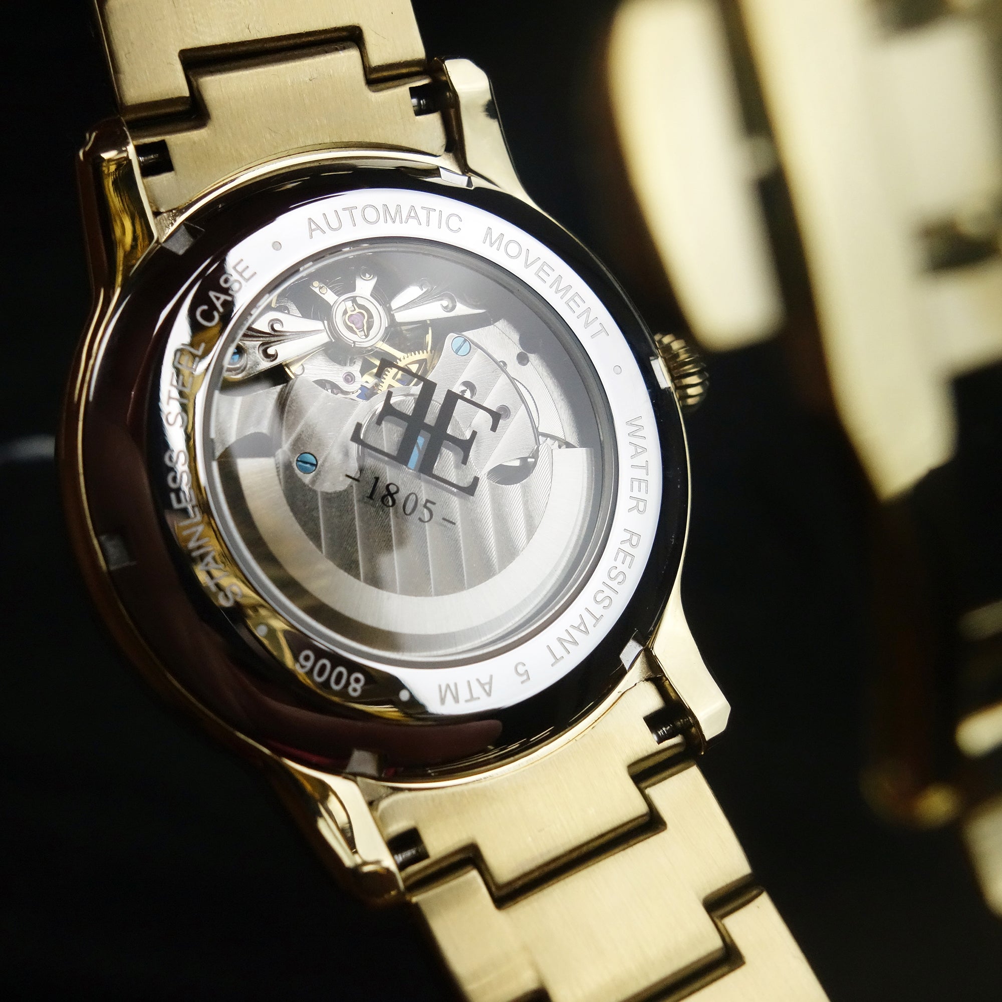 THOMAS EARNSHAW Thomas Earnshaw Longitude Men's Automatic Skeleton Ingot Gold Watch ES-8006-22