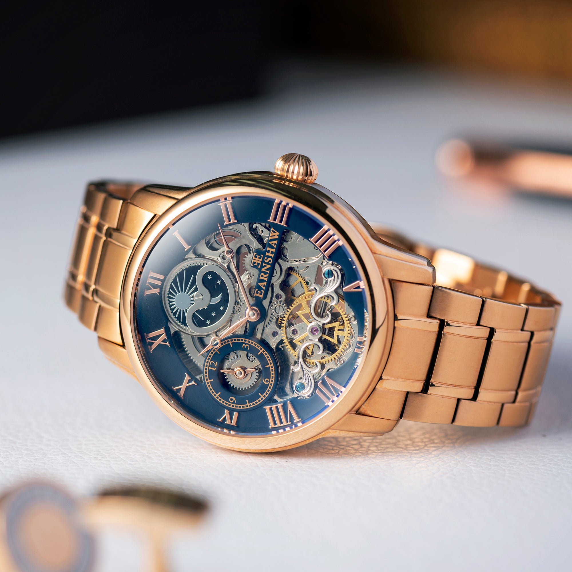 THOMAS EARNSHAW Thomas Earnshaw Longitude Men's Automatic Skeleton True Copper Watch ES-8006-44