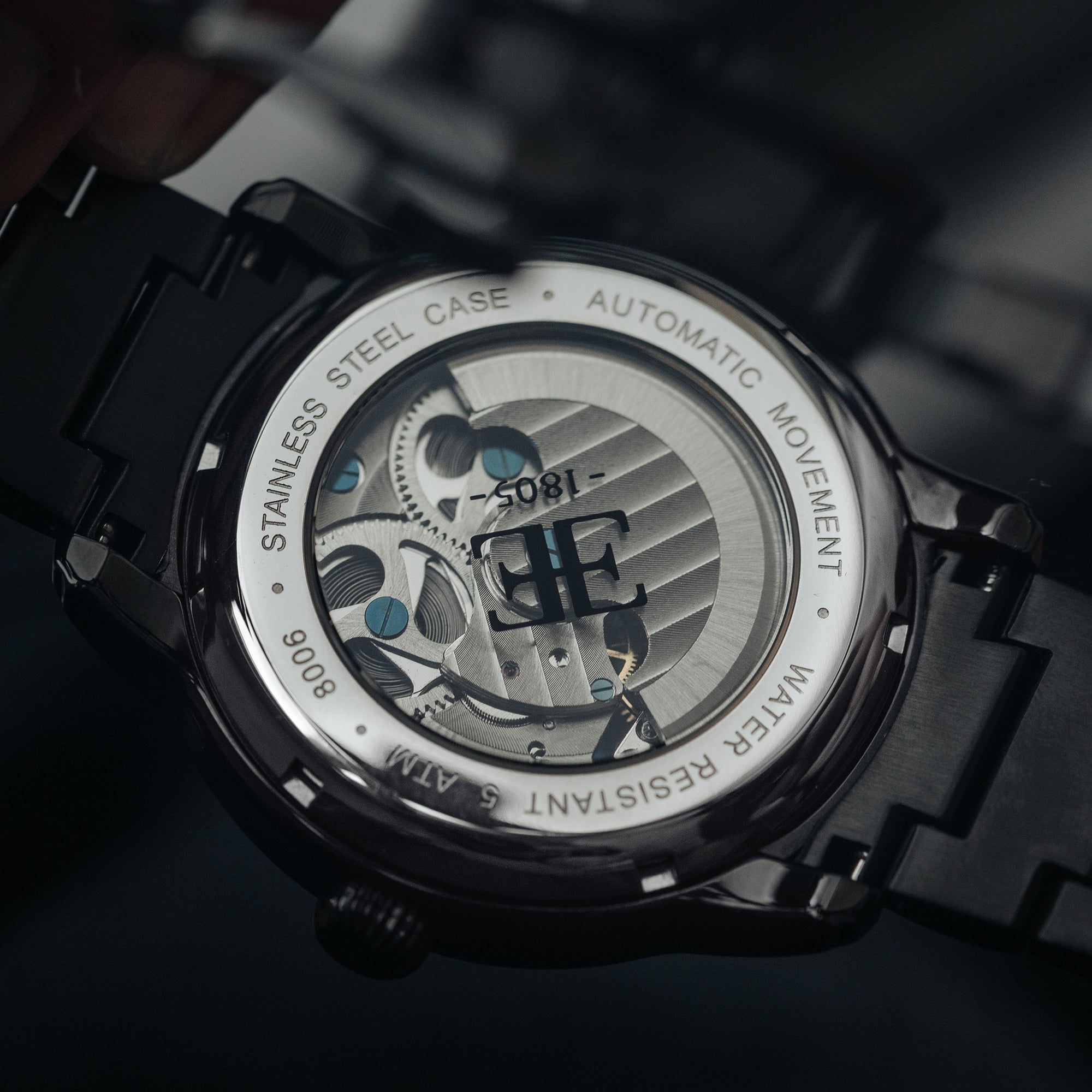 Thomas Earnshaw Thomas Earnshaw Longitude Men's Automatic Skeleton Tuxedo Black Watch ES-8006-55