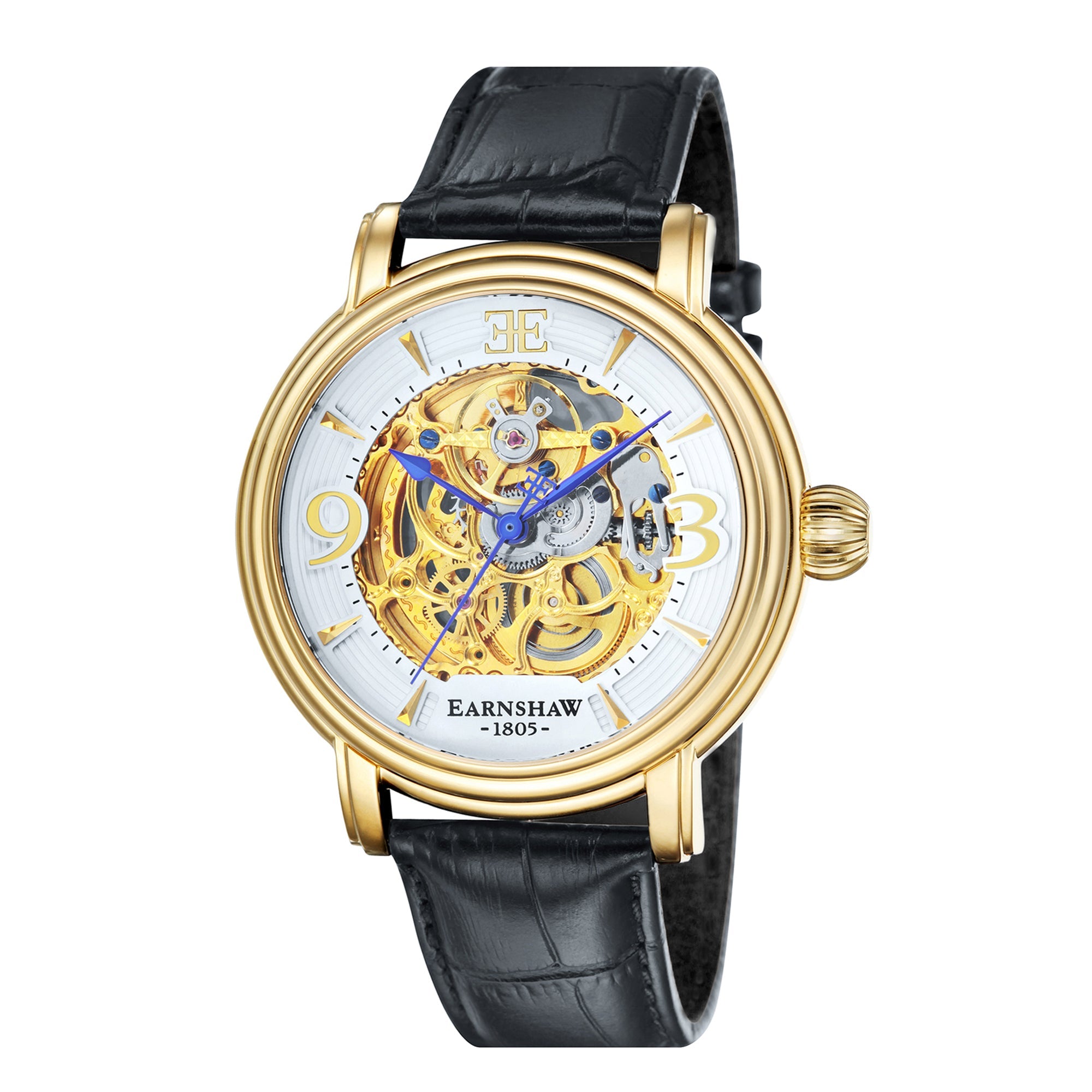 THOMAS EARNSHAW Thomas Earnshaw Longcase Men's Automatic Skeleton Sovereign Gold Watch ES-8011-04