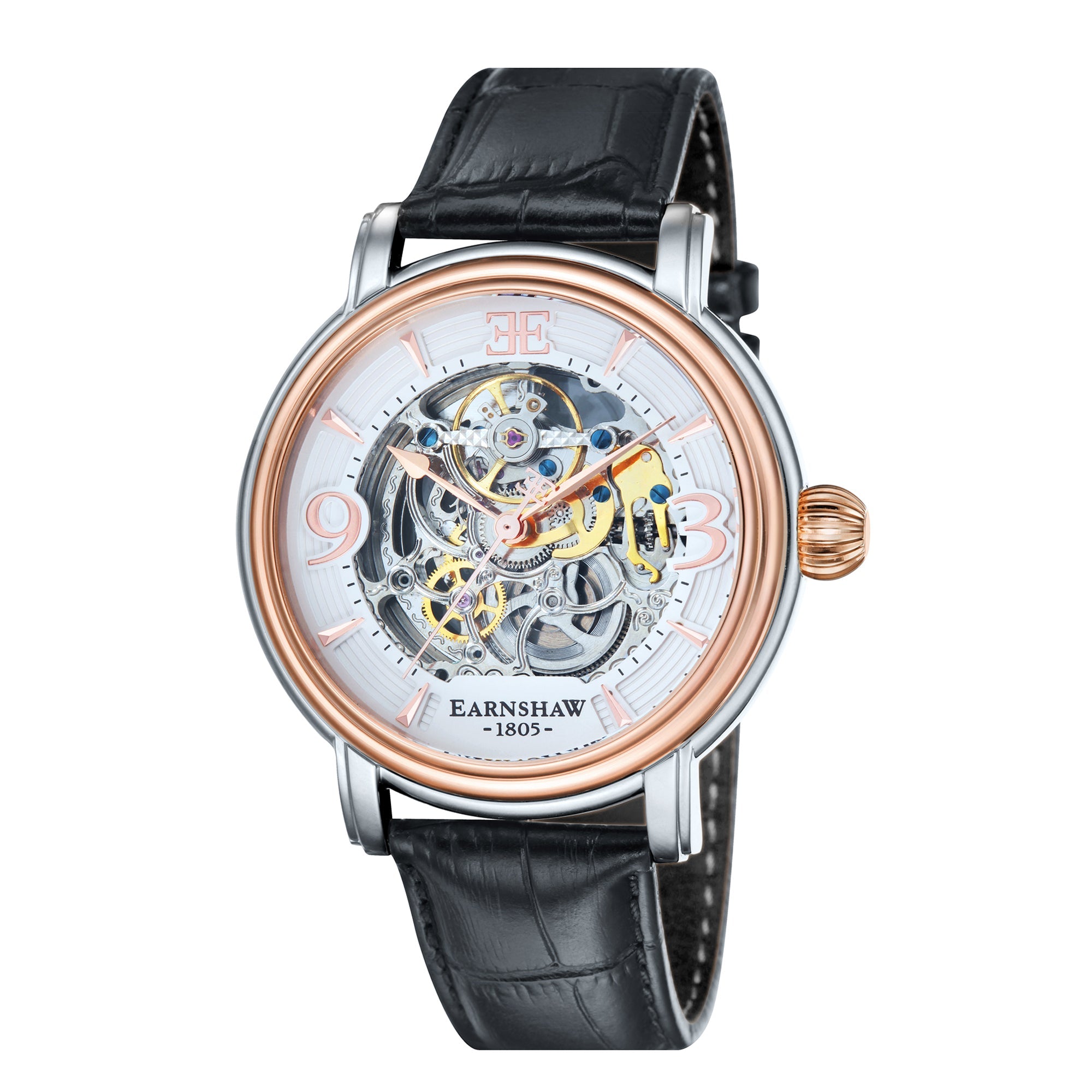 THOMAS EARNSHAW Thomas Earnshaw Longcase Men's Automatic Skeleton Warm Gold Watch ES-8011-06