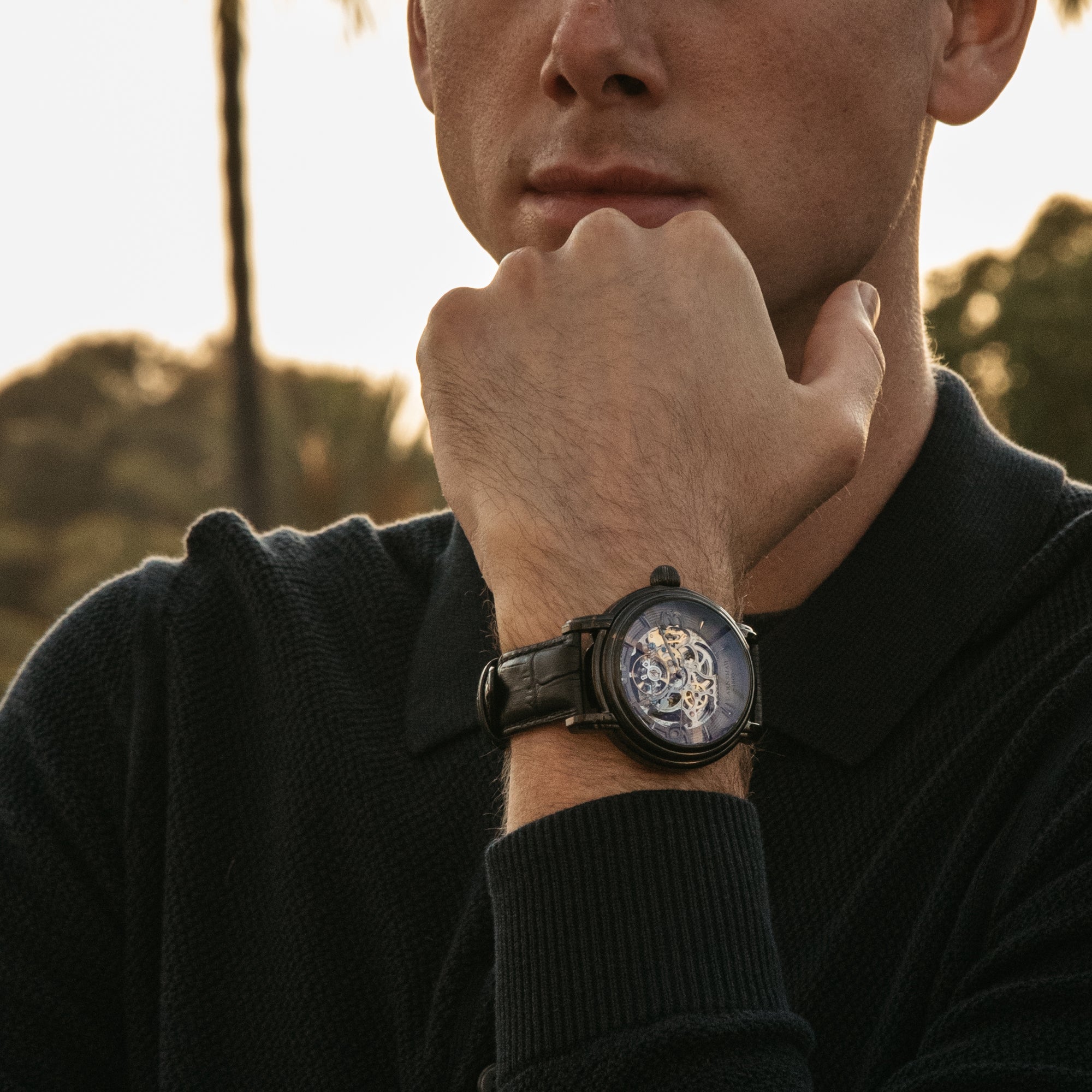 THOMAS EARNSHAW Thomas Earnshaw Longcase Men's Automatic Skeleton Stormy Black Watch ES-8011-08