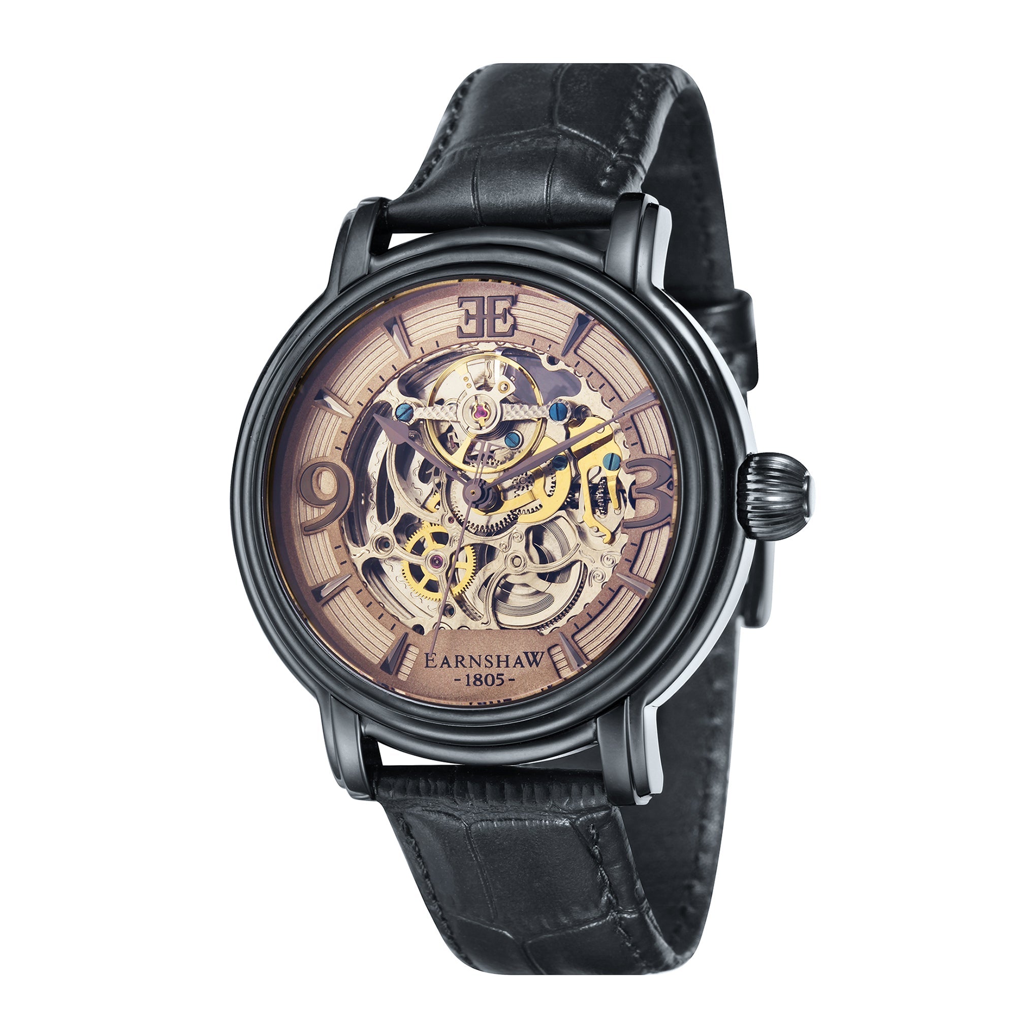 Thomas Earnshaw Thomas Earnshaw Longcase Men's Automatic Skeleton Stormy Black Watch ES-8011-08