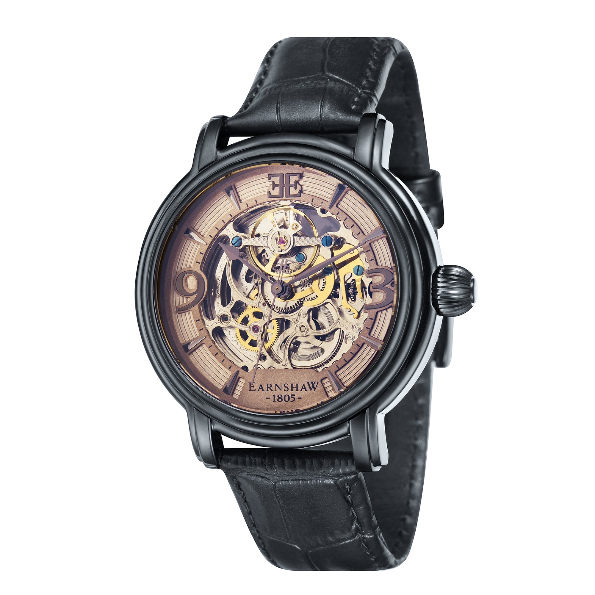 THOMAS EARNSHAW Thomas Earnshaw Longcase Men's Automatic Skeleton Stormy Black Watch ES-8011-08