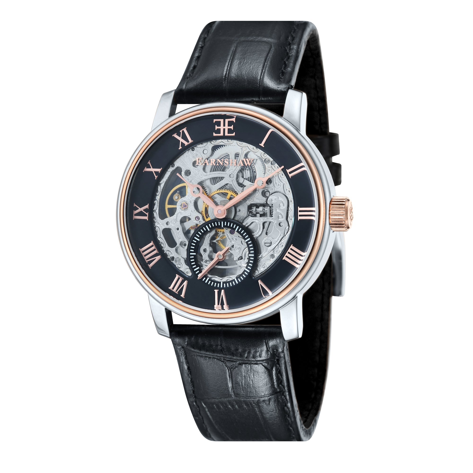 THOMAS EARNSHAW Thomas Earnshaw Westminster Men's Automatic Skeleton Golden Black Watch ES-8041-04