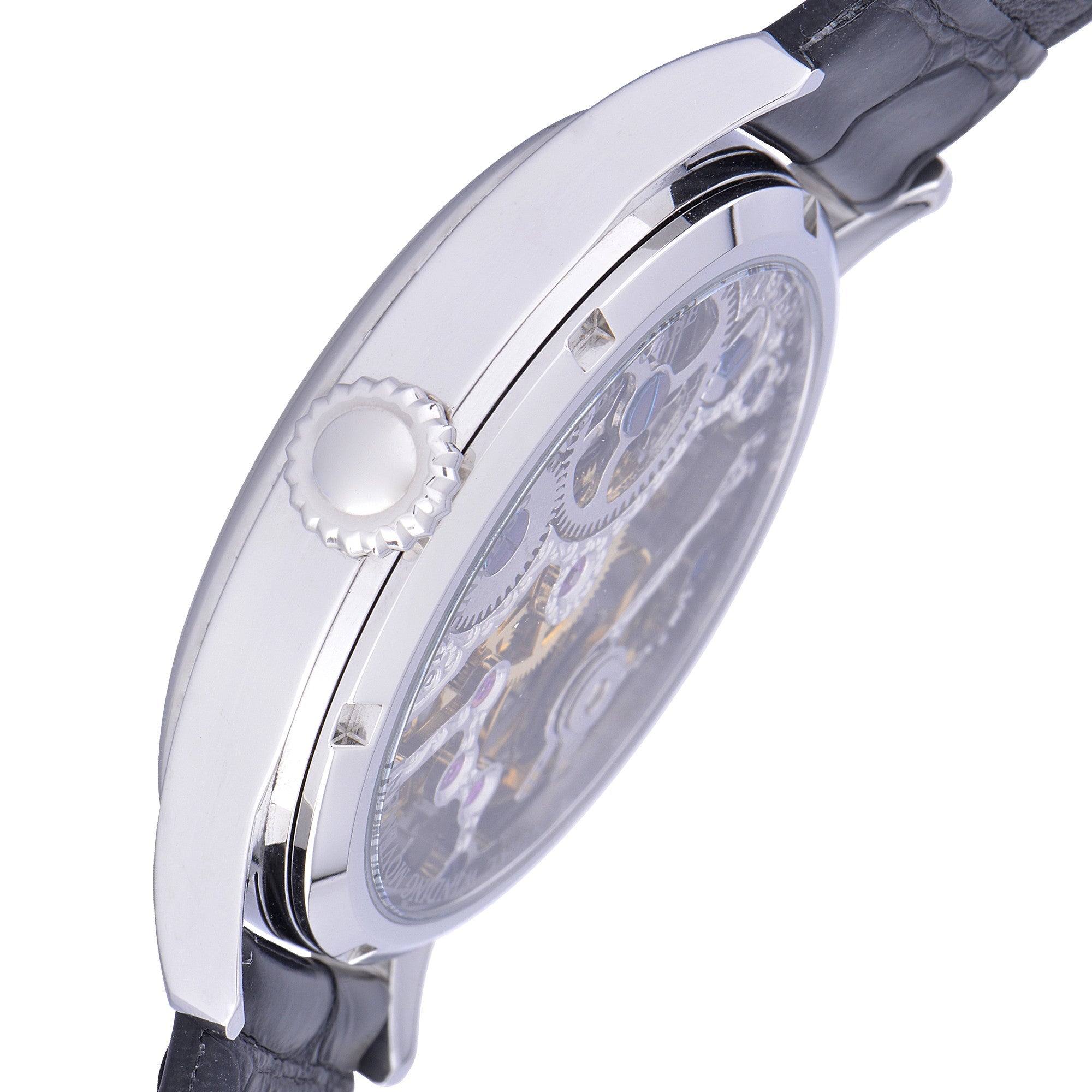 THOMAS EARNSHAW Thomas Earnshaw Bauer Men's Mechanical Skeleton Silvered Steel Watch ES-8049-01