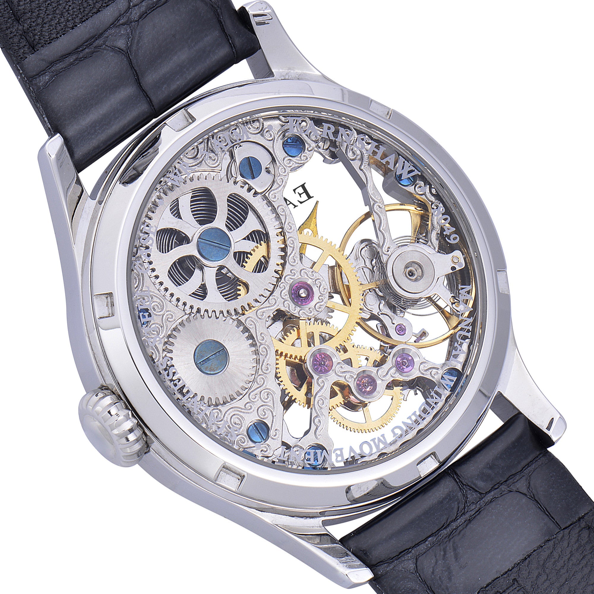 THOMAS EARNSHAW Thomas Earnshaw Bauer Men's Mechanical Skeleton Silvered Steel Watch ES-8049-01