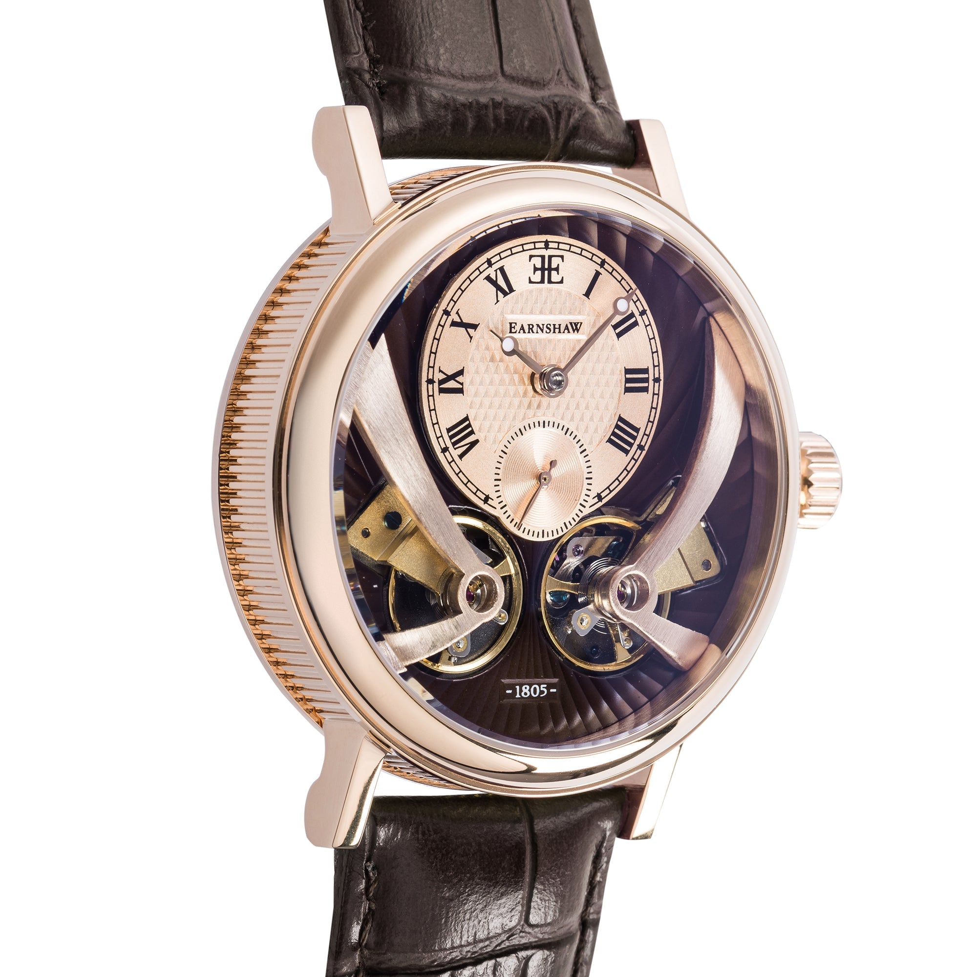 Thomas Earnshaw Thomas Earnshaw Beaufort Anatolia Men's Mechanical Automatic Mahogany Brown Watch ES-8059-03
