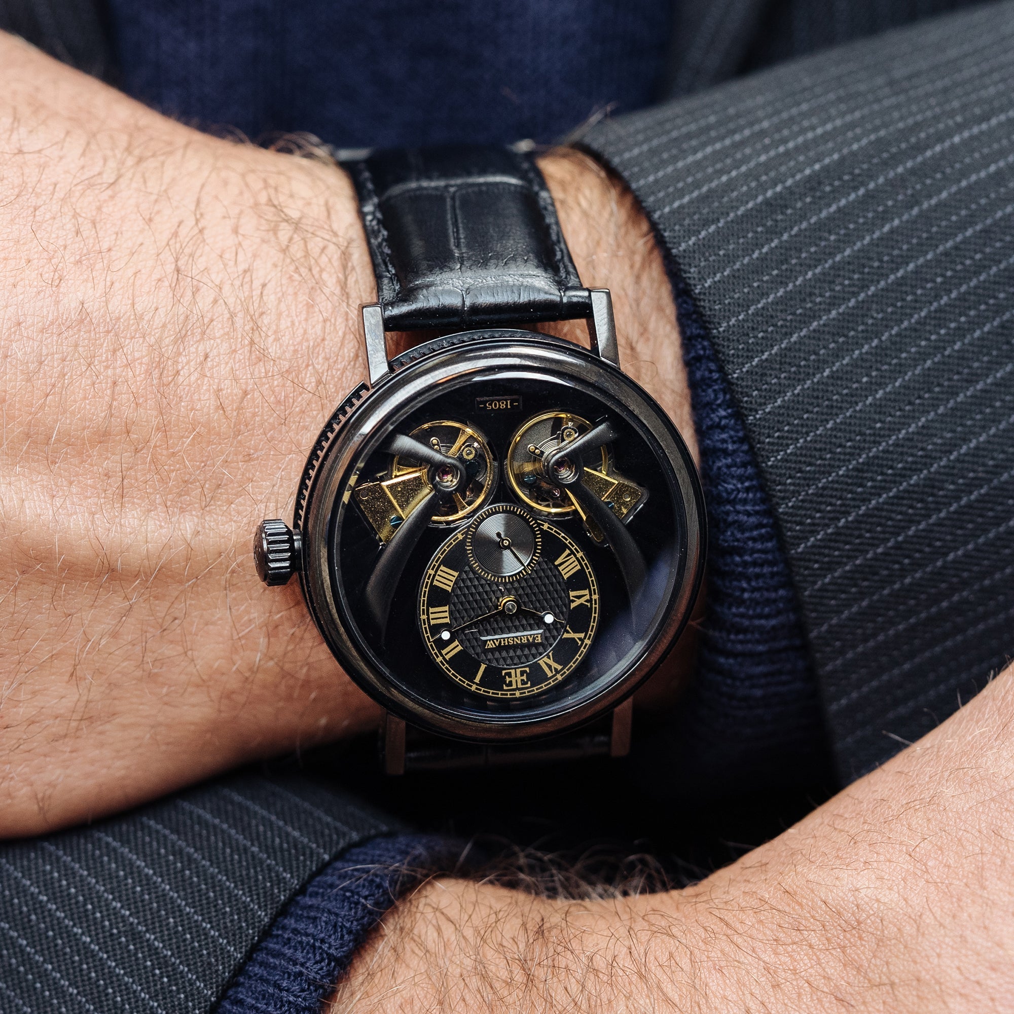 THOMAS EARNSHAW Thomas Earnshaw Beaufort Anatolia Men's Mechanical Automatic Enigma Black Watch ES-8059-04
