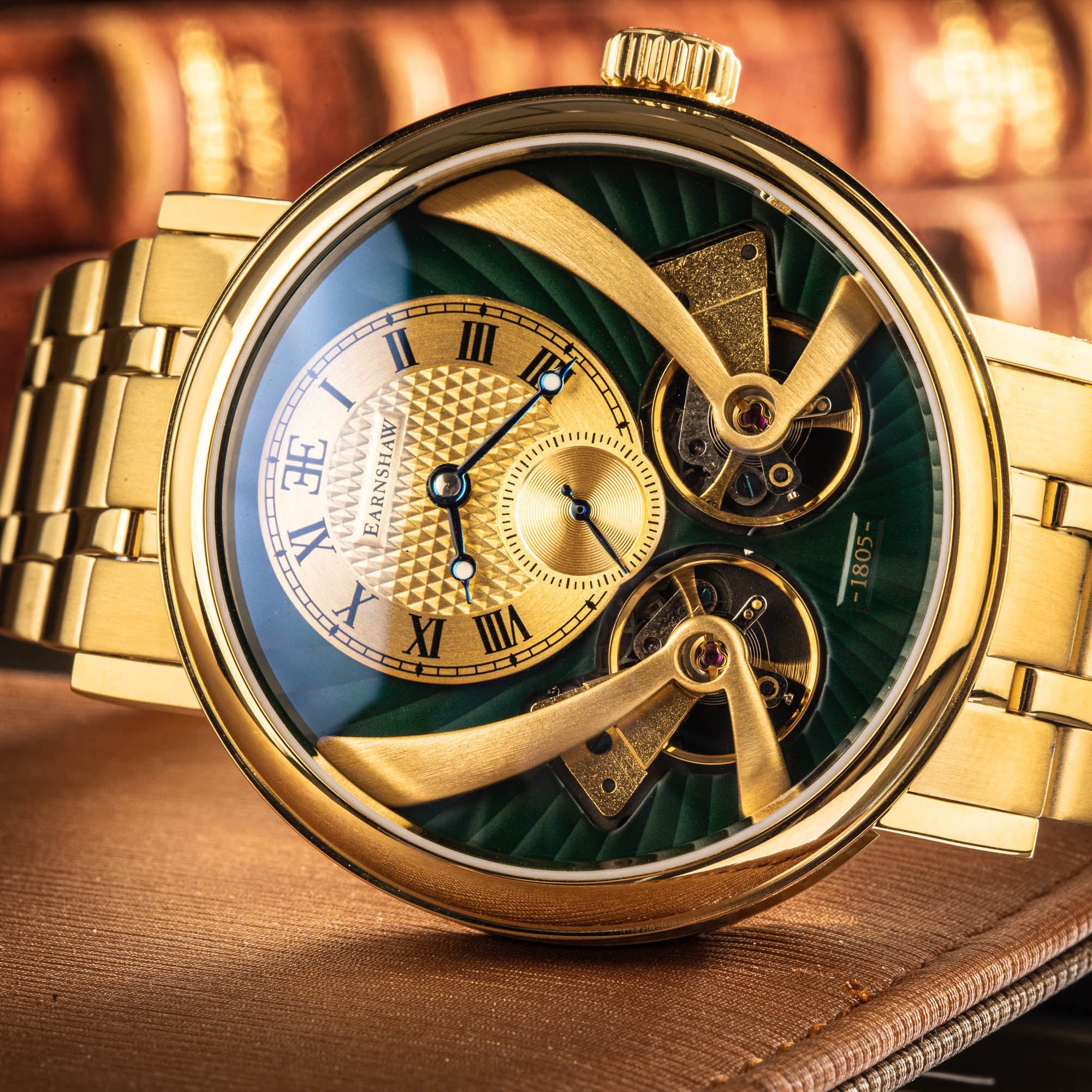THOMAS EARNSHAW Thomas Earnshaw Beaufort Anatolia Men's Royal Gold Mechanical Automatic Watch ES-8059-11