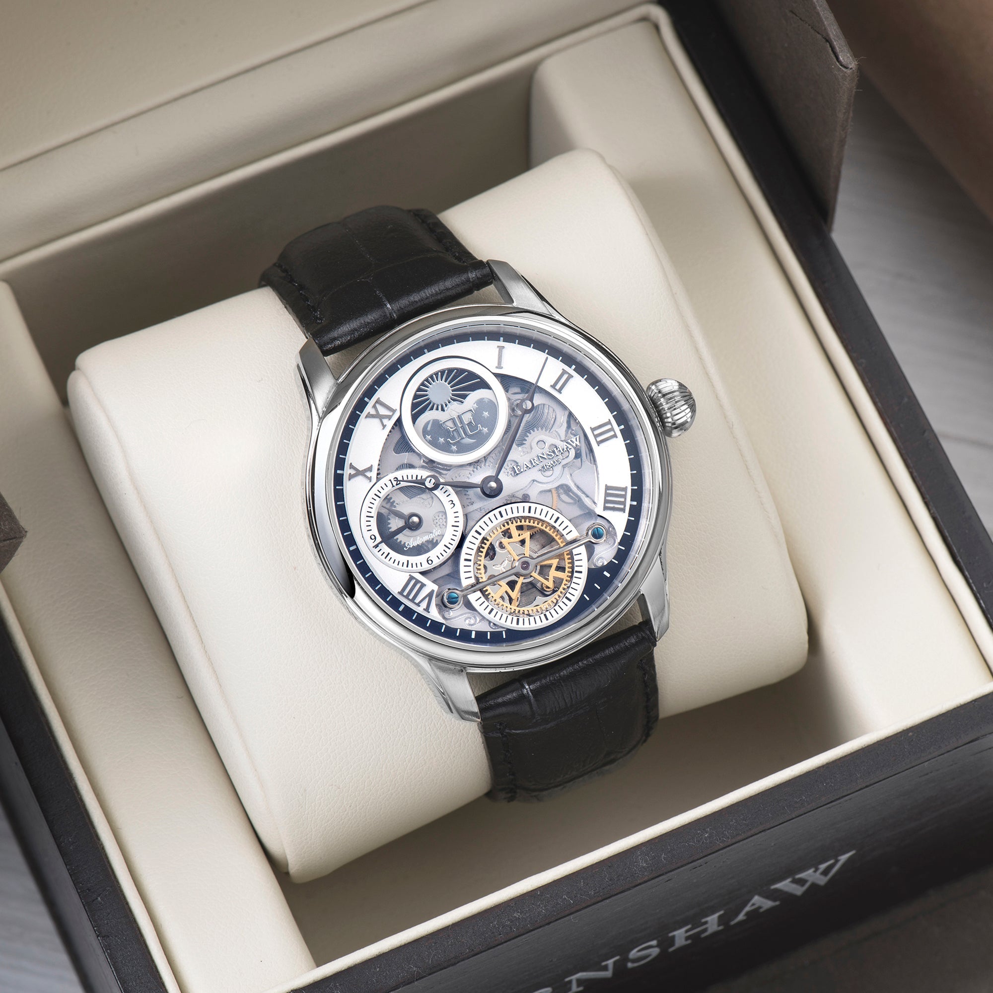 Thomas Earnshaw Thomas Earnshaw Longitude Men's Stealth Automatic Skeleton Legacy White Watch ES-8063-01