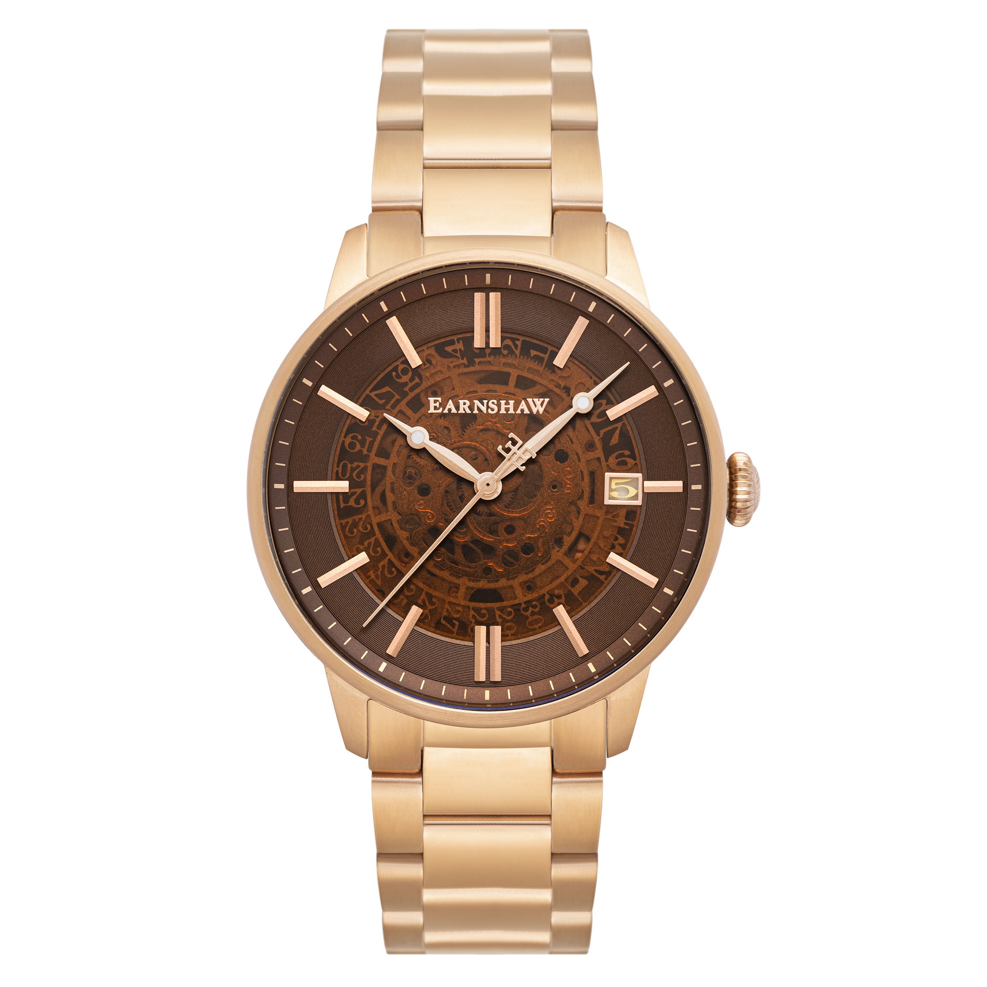 Thomas Earnshaw Thomas Earnshaw Rosy Brown Vancouver Automatic Skeleton Men's Watch ES-8075-33
