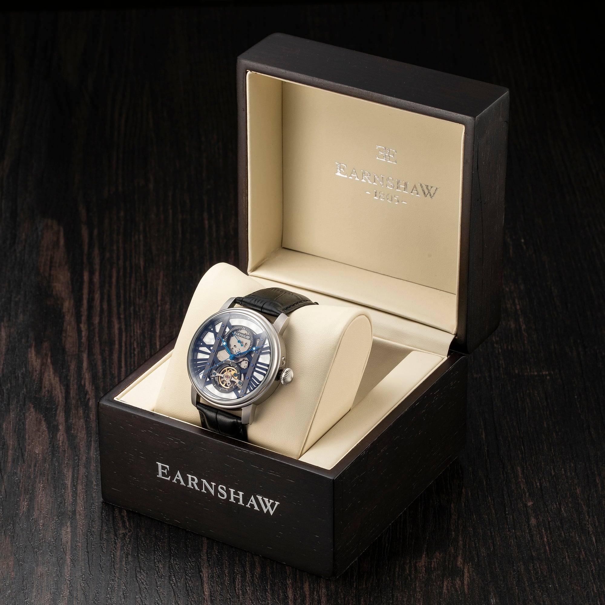 THOMAS EARNSHAW Thomas Earnshaw Westminster Men's Automatic Railroad Silver Watch ES-8095-01