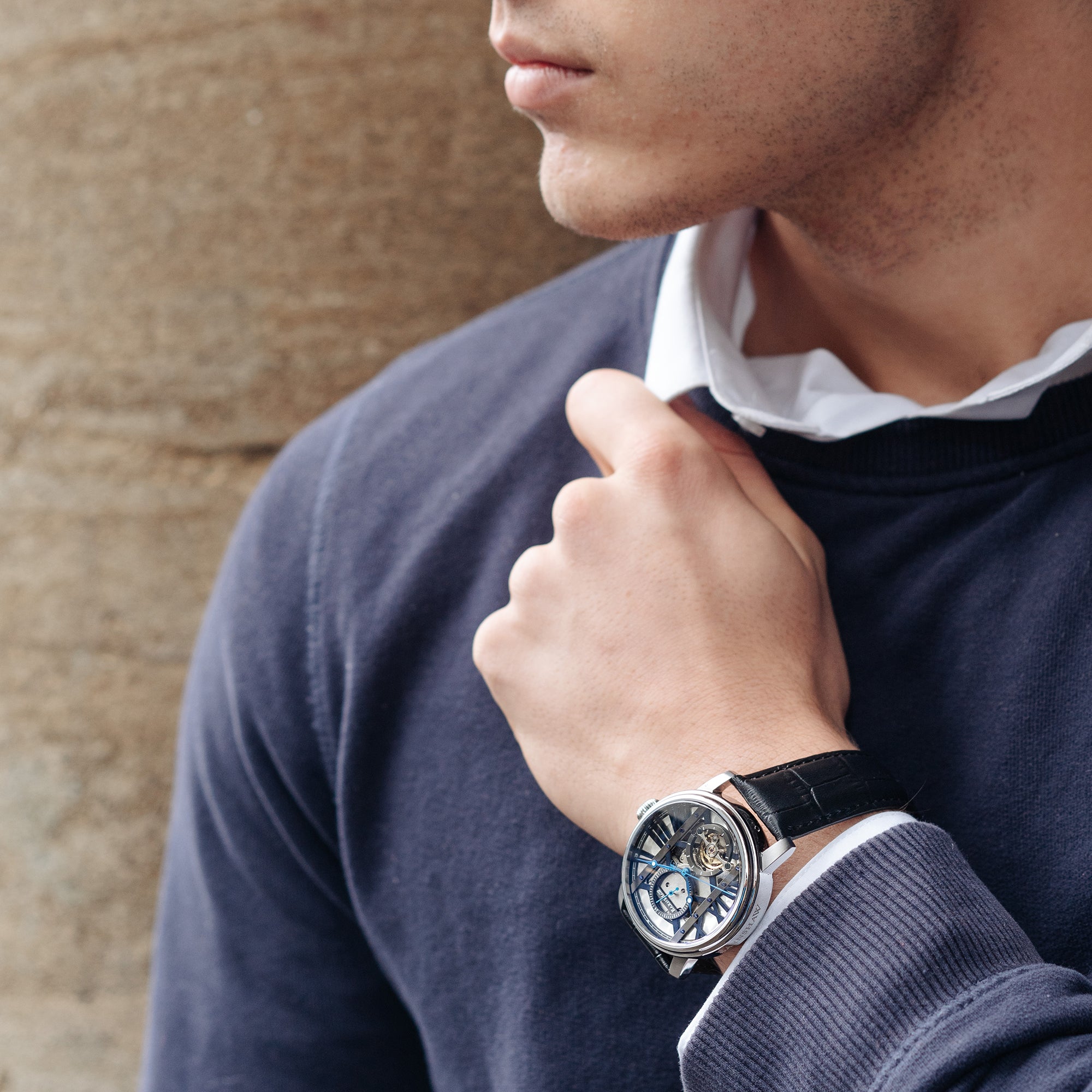 THOMAS EARNSHAW Thomas Earnshaw Westminster Men's Automatic Railroad Silver Watch ES-8095-01