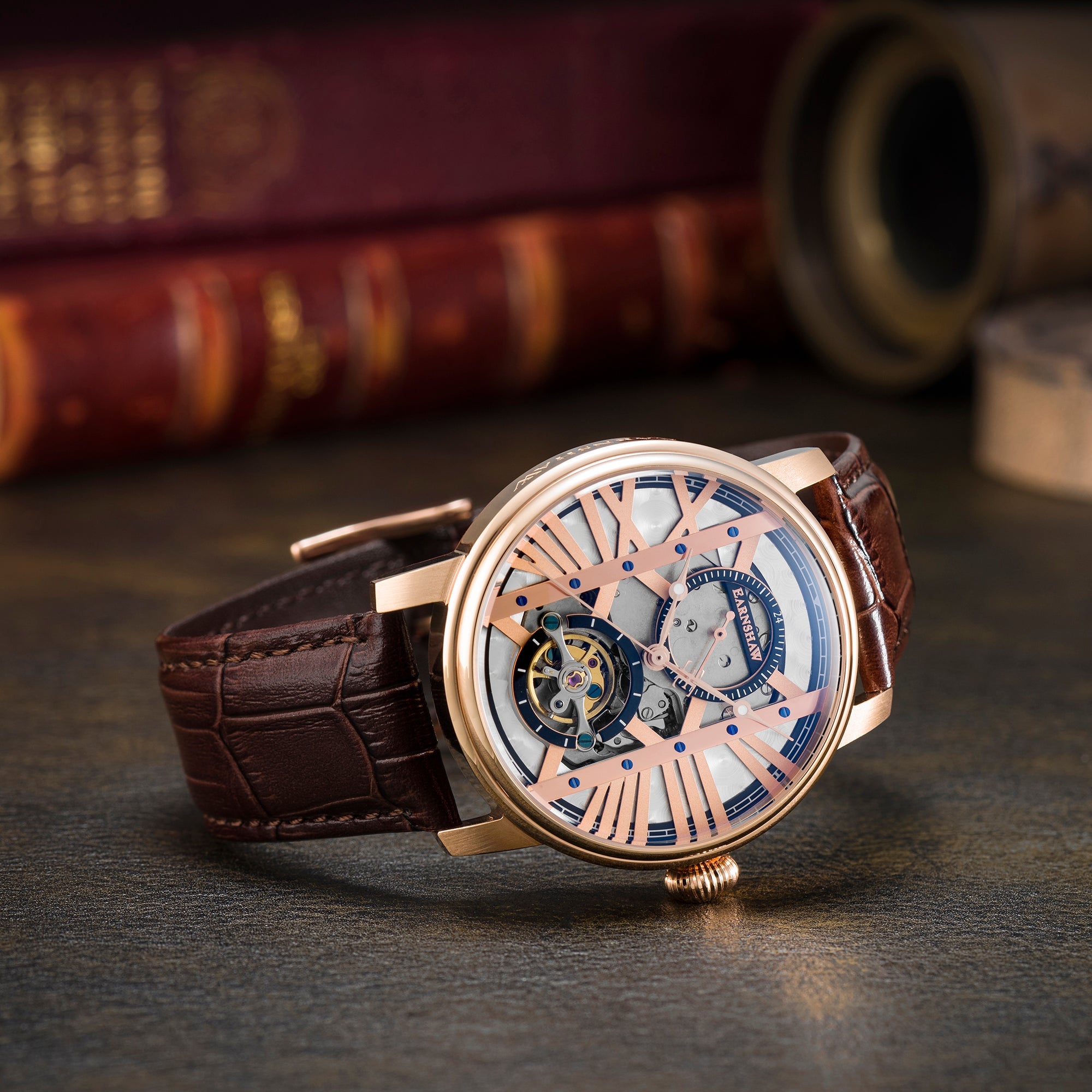 THOMAS EARNSHAW Thomas Earnshaw Westminster Men's Automatic Trophy Rose Gold Watch ES-8095-03