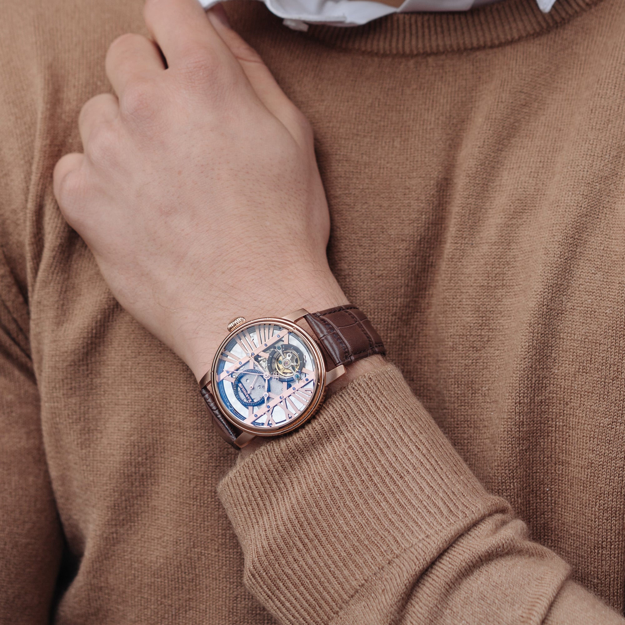 THOMAS EARNSHAW Thomas Earnshaw Westminster Men's Automatic Trophy Rose Gold Watch ES-8095-03