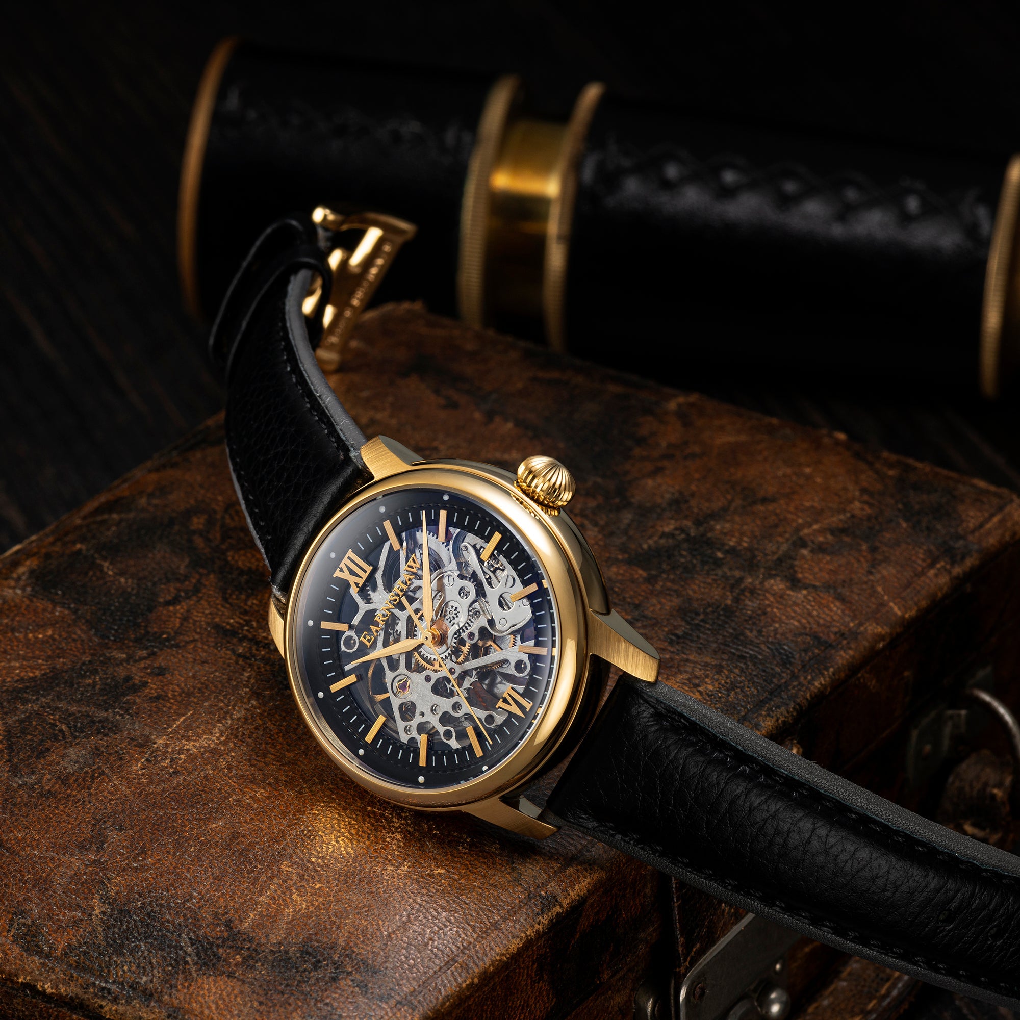 Thomas Earnshaw Thomas Earnshaw Cornwall Men's Automatic Skeleton Bullion Gold Watch ES-8110-03