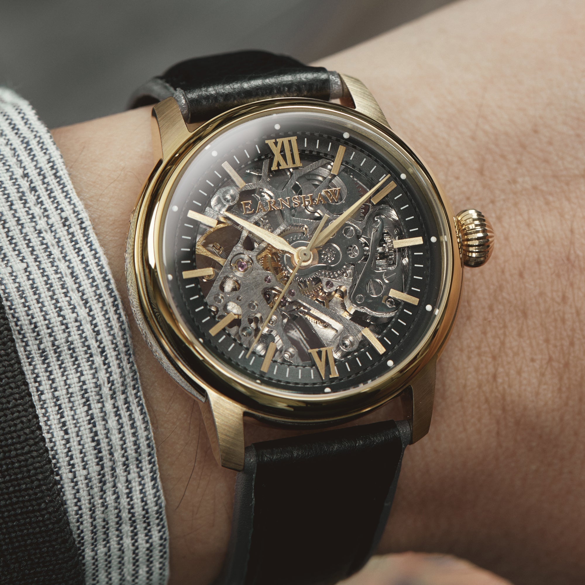 Thomas Earnshaw Thomas Earnshaw Cornwall Men's Automatic Skeleton Bullion Gold Watch ES-8110-03