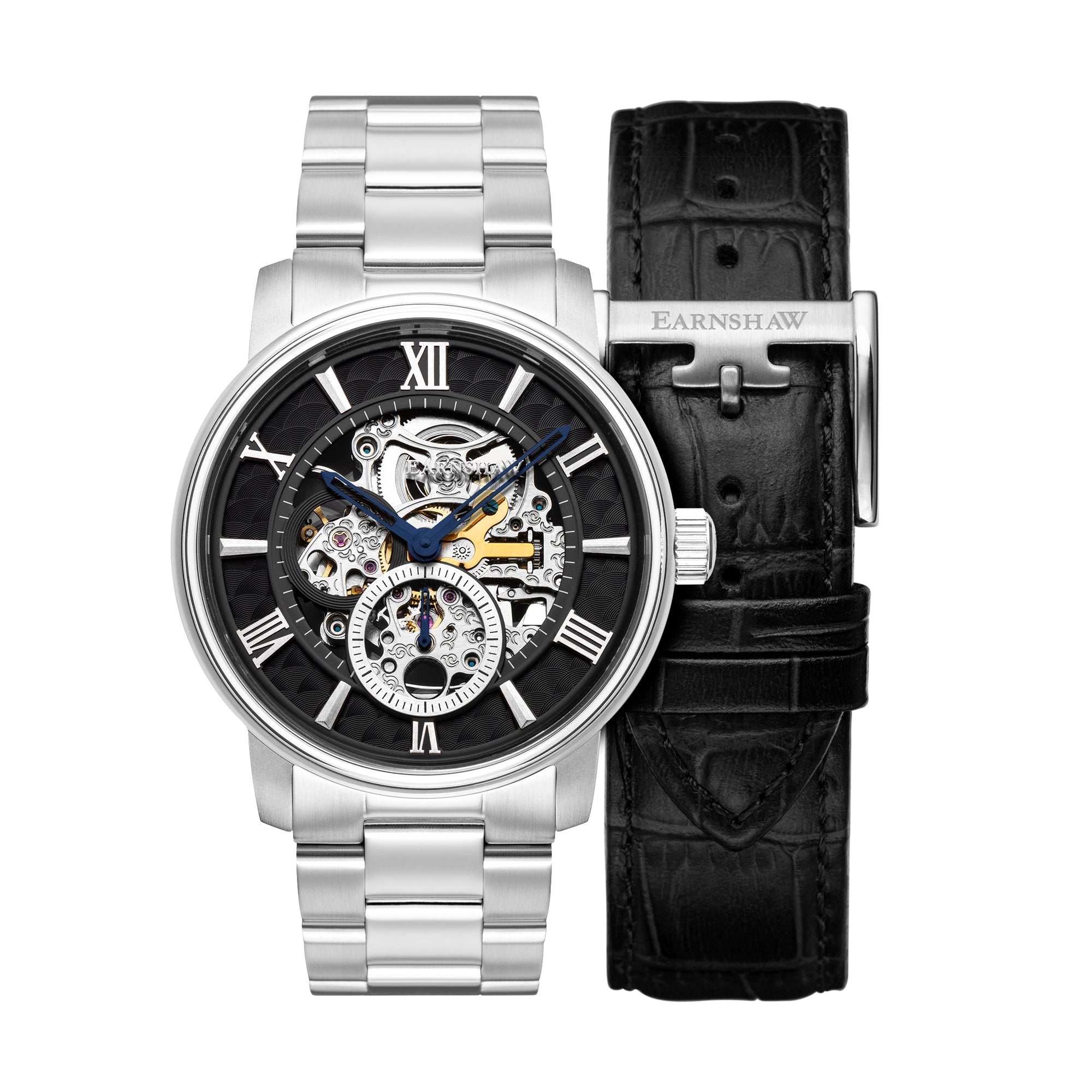 Thomas Earnshaw Thomas Earnshaw Hall Men's Automatic Skeleton Classic Black Watch ES-8120-22