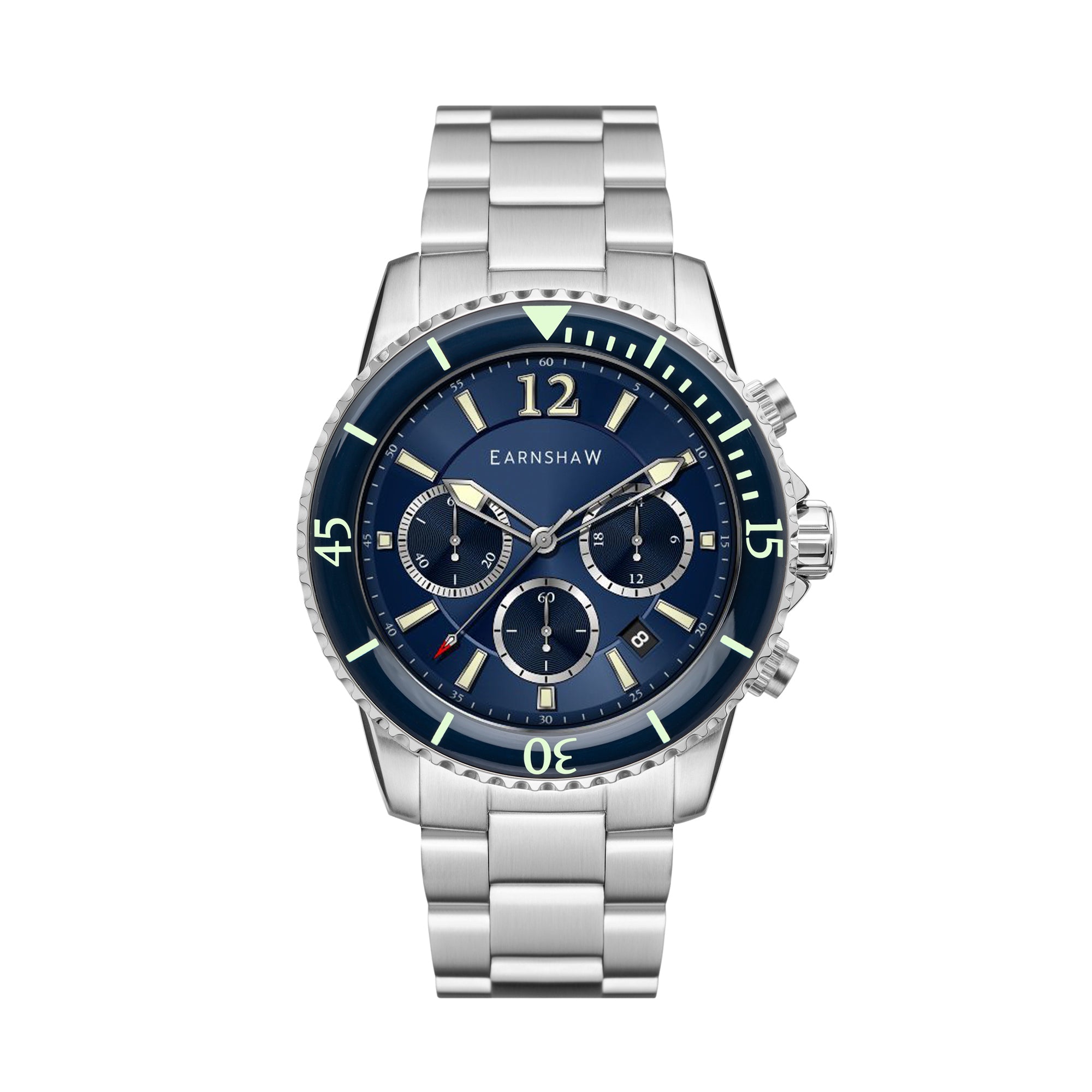 Thomas Earnshaw Thomas Earnshaw Admiral Duncan Chronograph Men's Japanese Quartz Tidal Blue Watch ES-8132-22