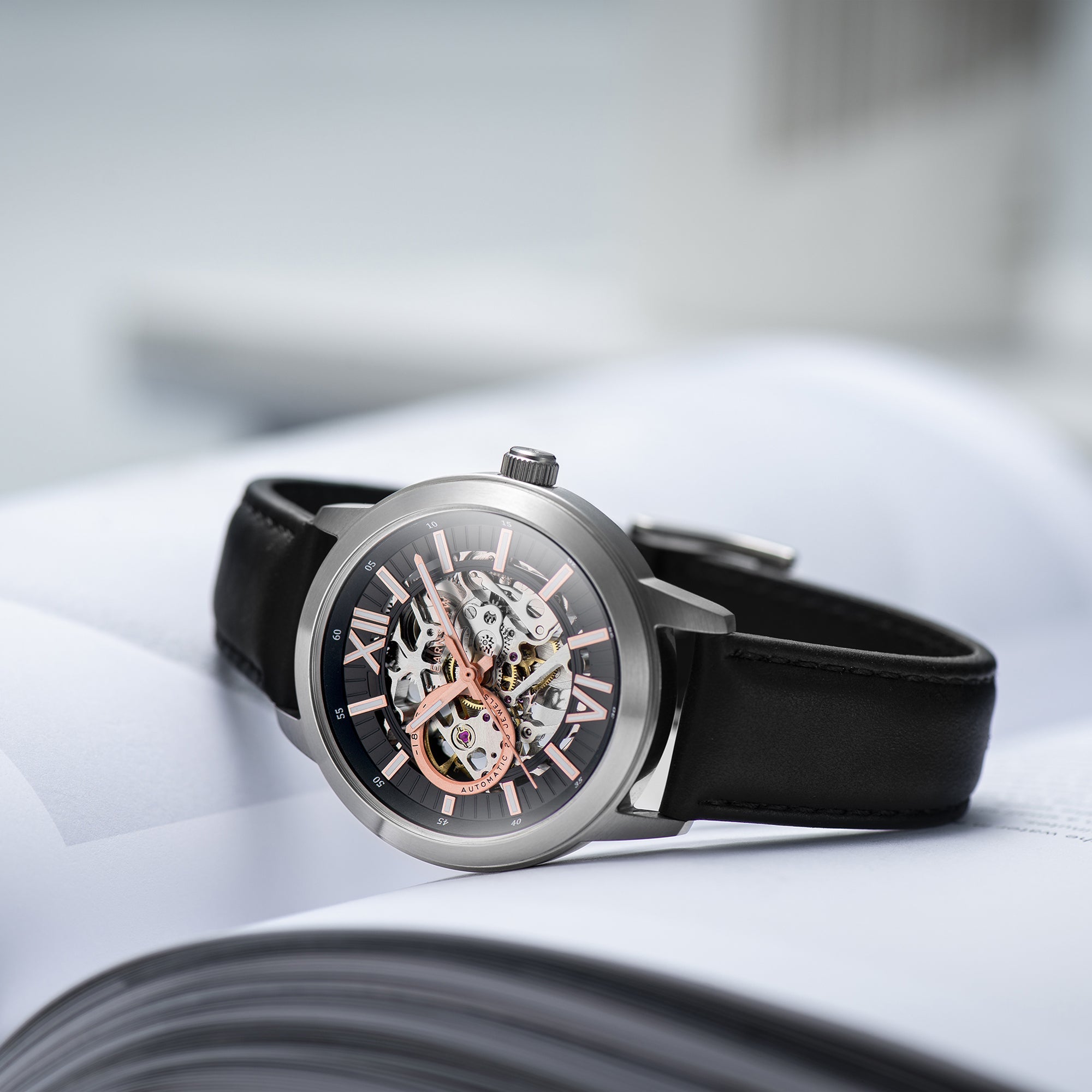 THOMAS EARNSHAW Thomas Earnshaw Raleigh Skeleton Men's Automatic Skeleton Earthy Grey Watch ES-8140-03