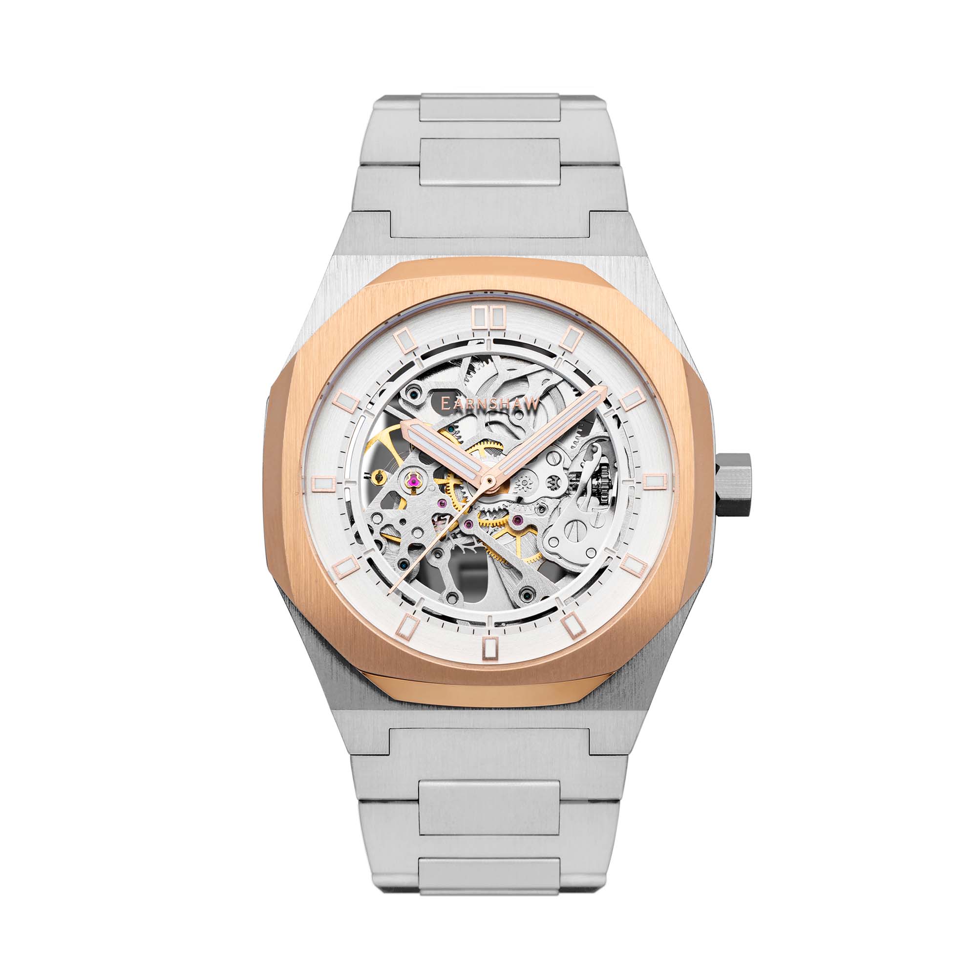 Thomas Earnshaw Thomas Earnshaw Drake Skeleton Men's Automatic Skeleton Morning Gold Watch ES-8142-44
