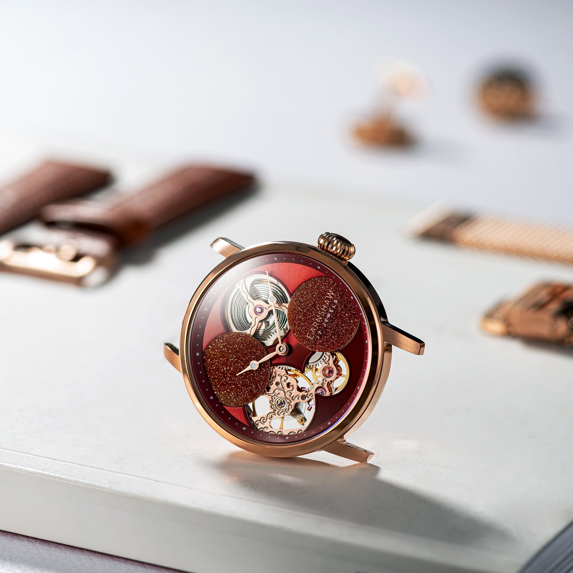 Thomas Earnshaw Thomas Earnshaw Airy Men's Mechanical Automatic Red Sandstone Watch ES-8145-05