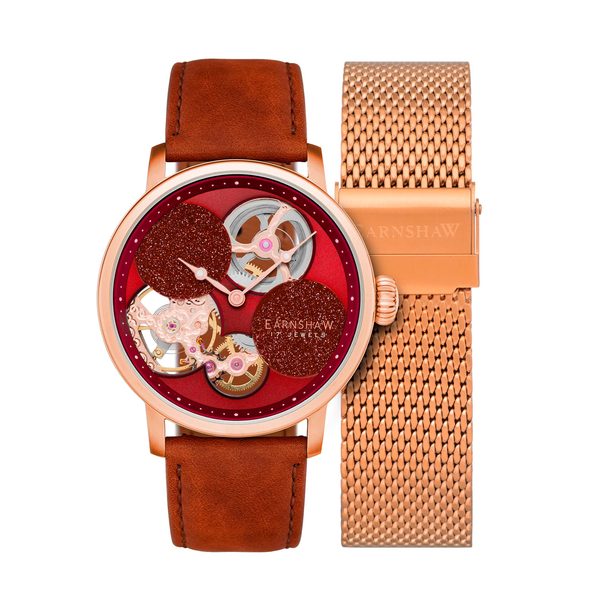 Thomas Earnshaw Thomas Earnshaw Airy Men's Mechanical Automatic Red Sandstone Watch ES-8145-05