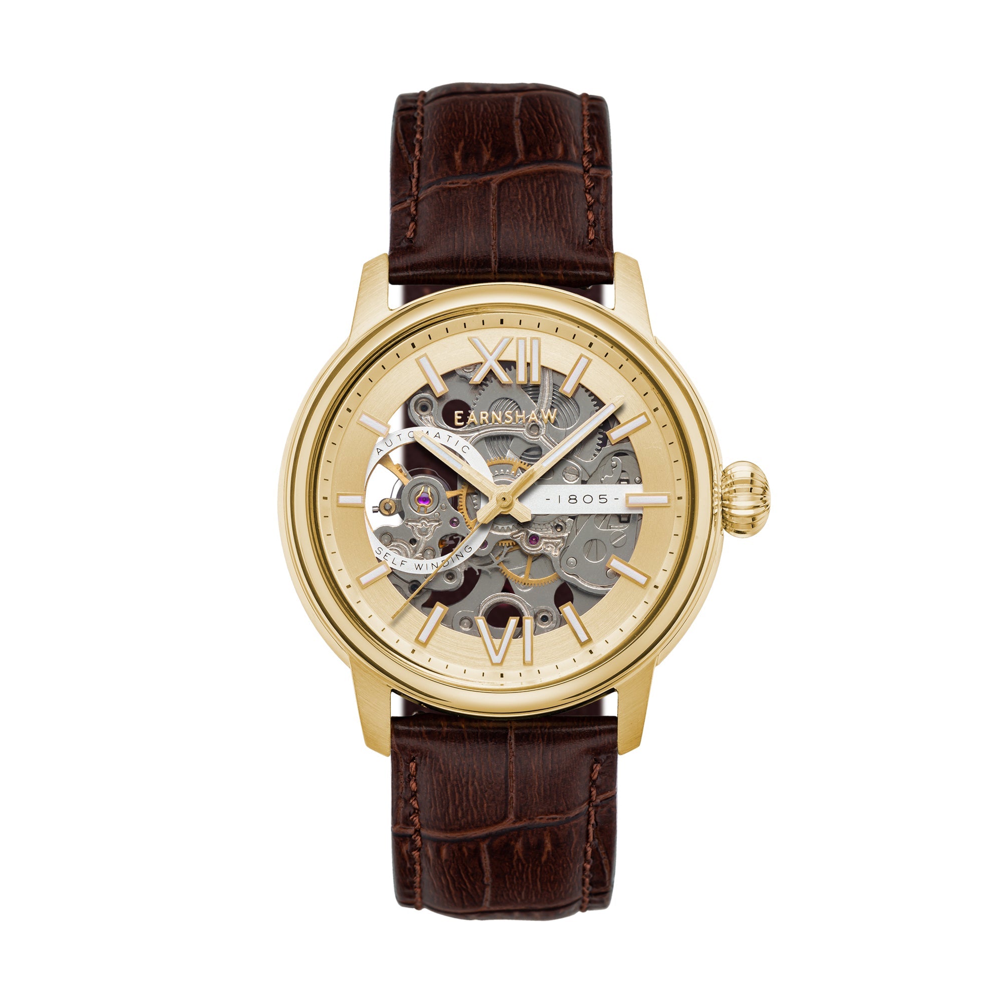 Thomas Earnshaw Thomas Earnshaw Padstow Men's Skeleton Automatic Champagne Watch ES-8149-04